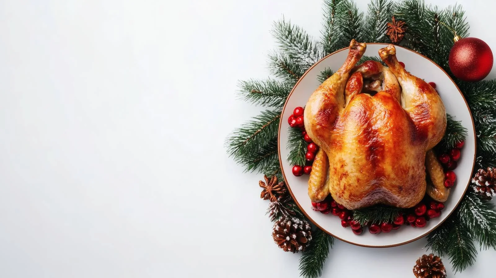 Festive Christmas Table Featuring Roasted Turkey — free download from Dotvec