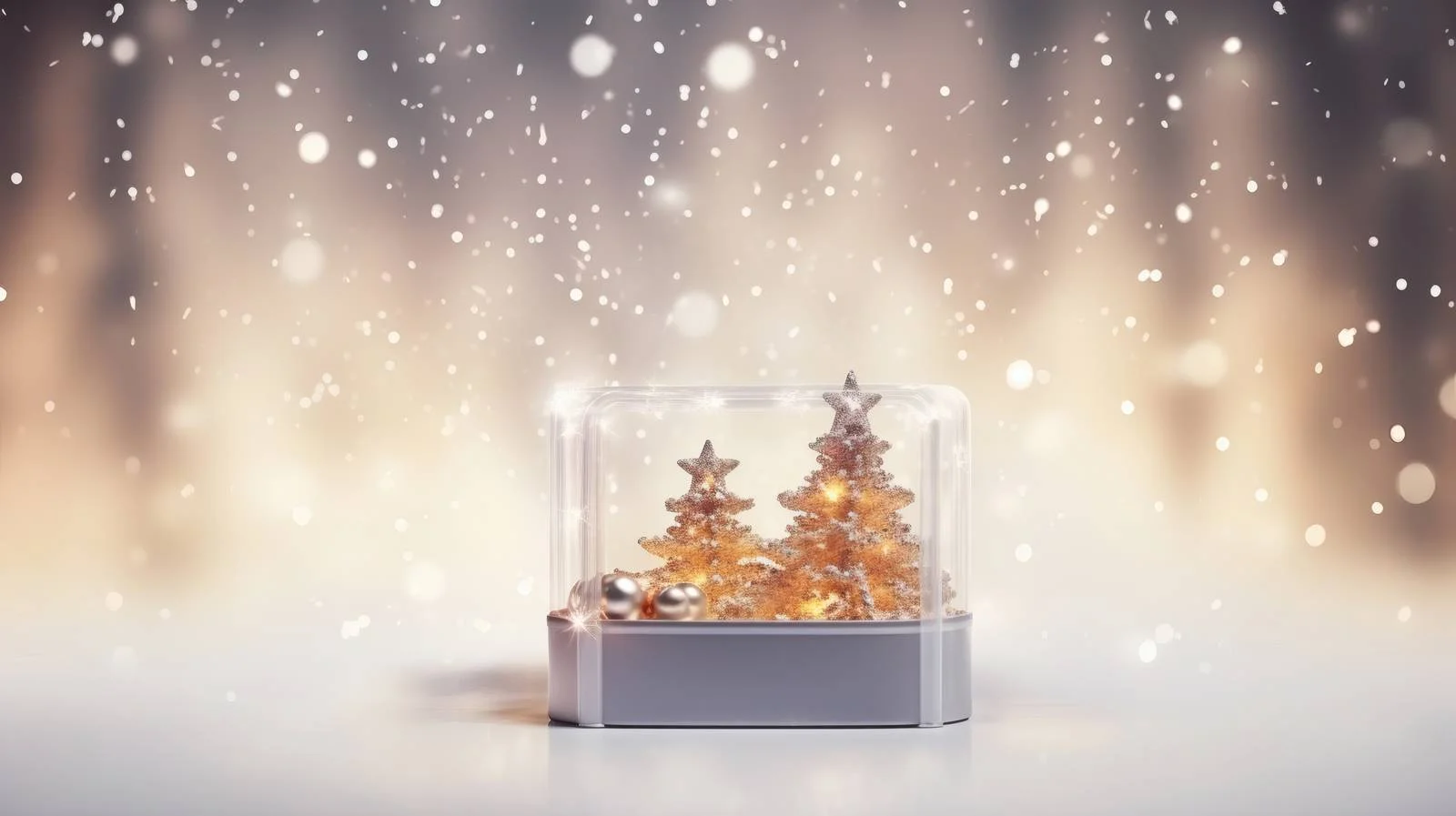 Festive Christmas Product Display with Bokeh Lights — free download from Dotvec