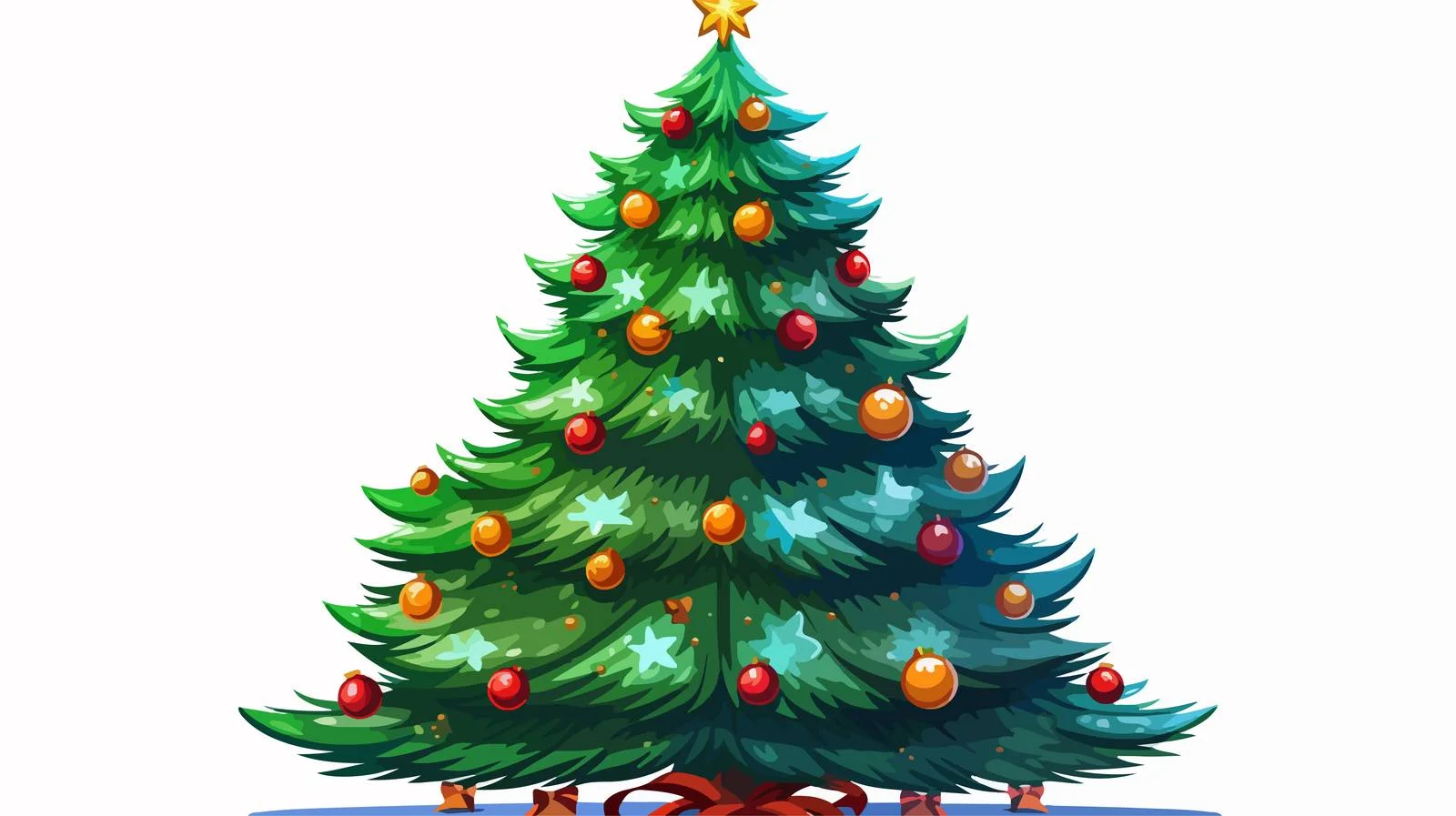 Colorful Decorated Pine Tree Image — free download from Dotvec