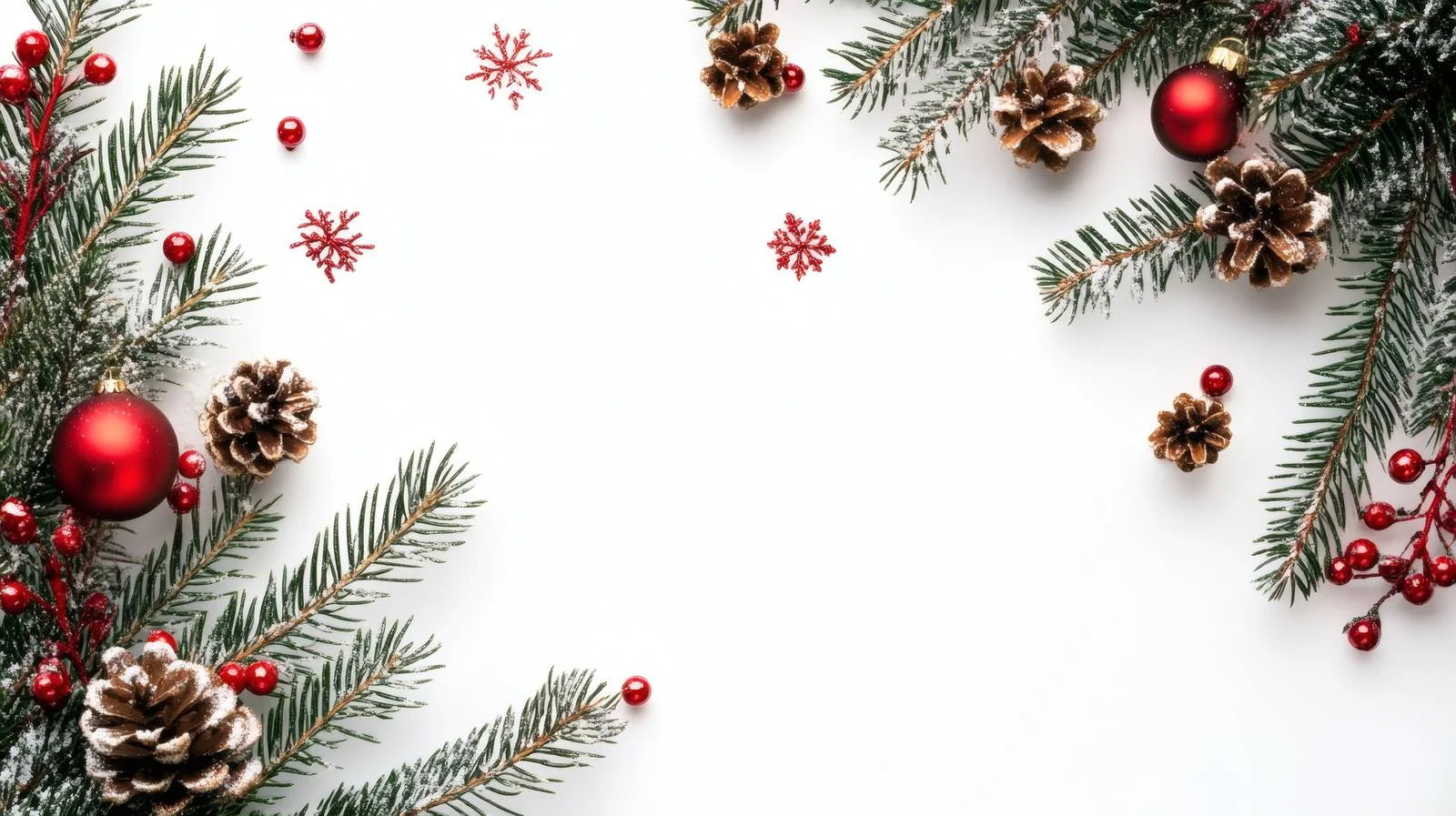 Elegant Winter Christmas Layout on White Background — free download from Dotvec