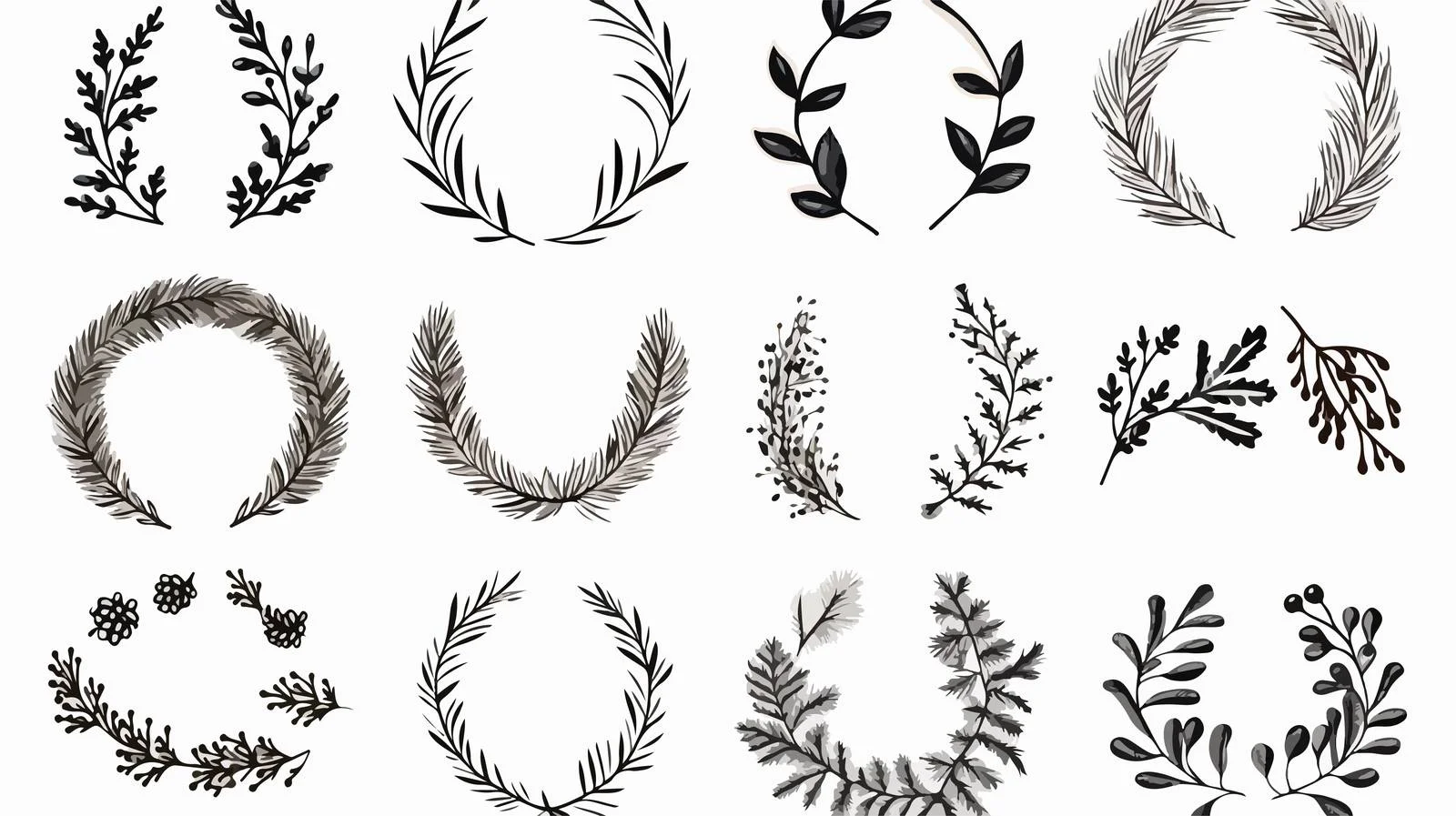 Hand-Drawn Christmas Wreath Sketch Vector — free download from Dotvec