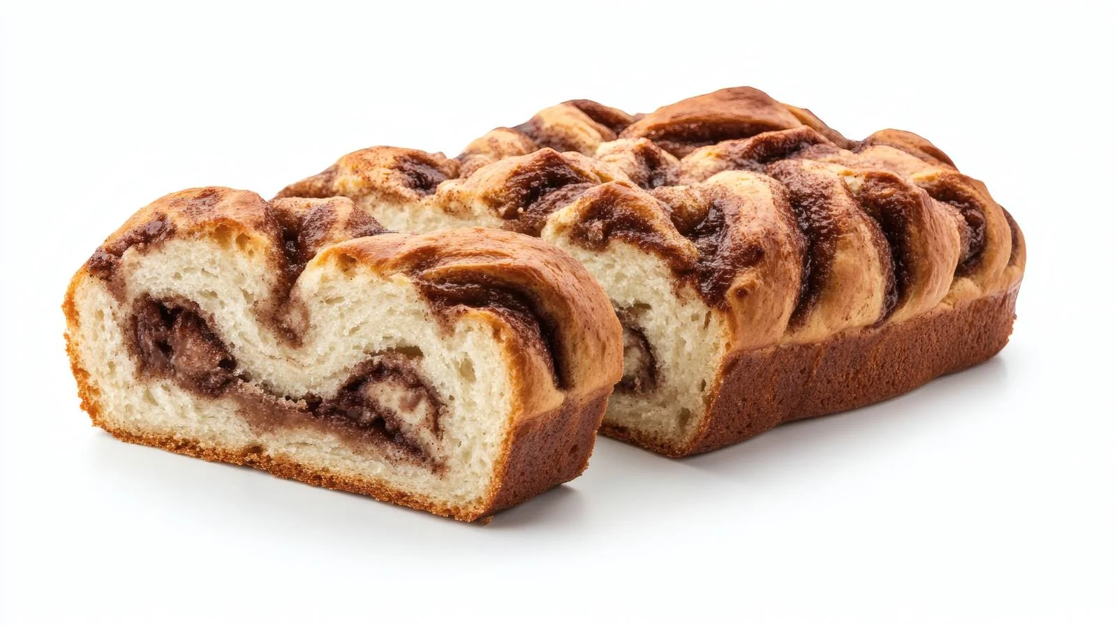 Cinnamon Babka and Brioche Bread on White — free download from Dotvec