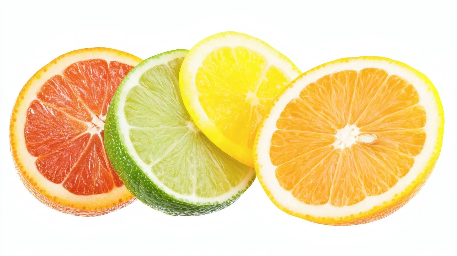 Assorted Citrus Fruit Slices on White — free download from Dotvec