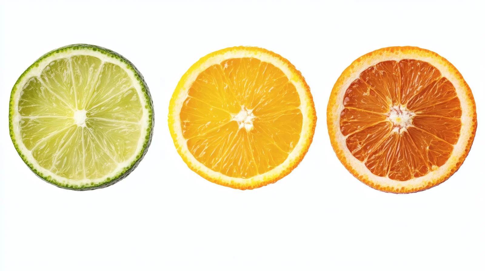 Assorted Citrus Fruit Slices on White — free download from Dotvec