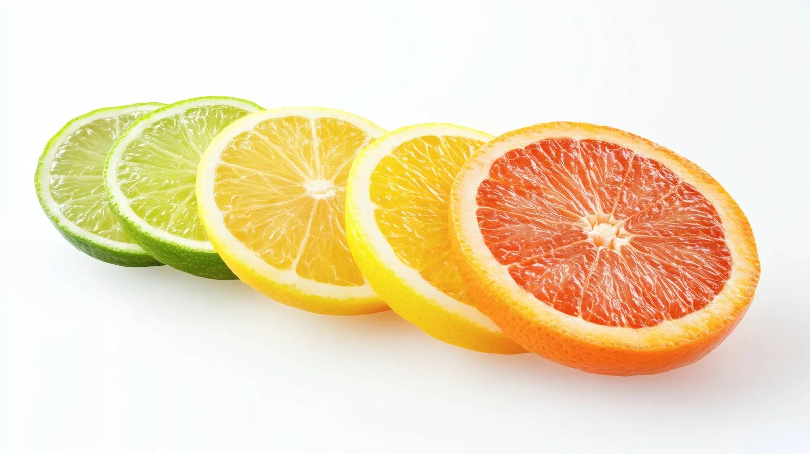 Assorted Citrus Fruit Slices on White — free download from Dotvec