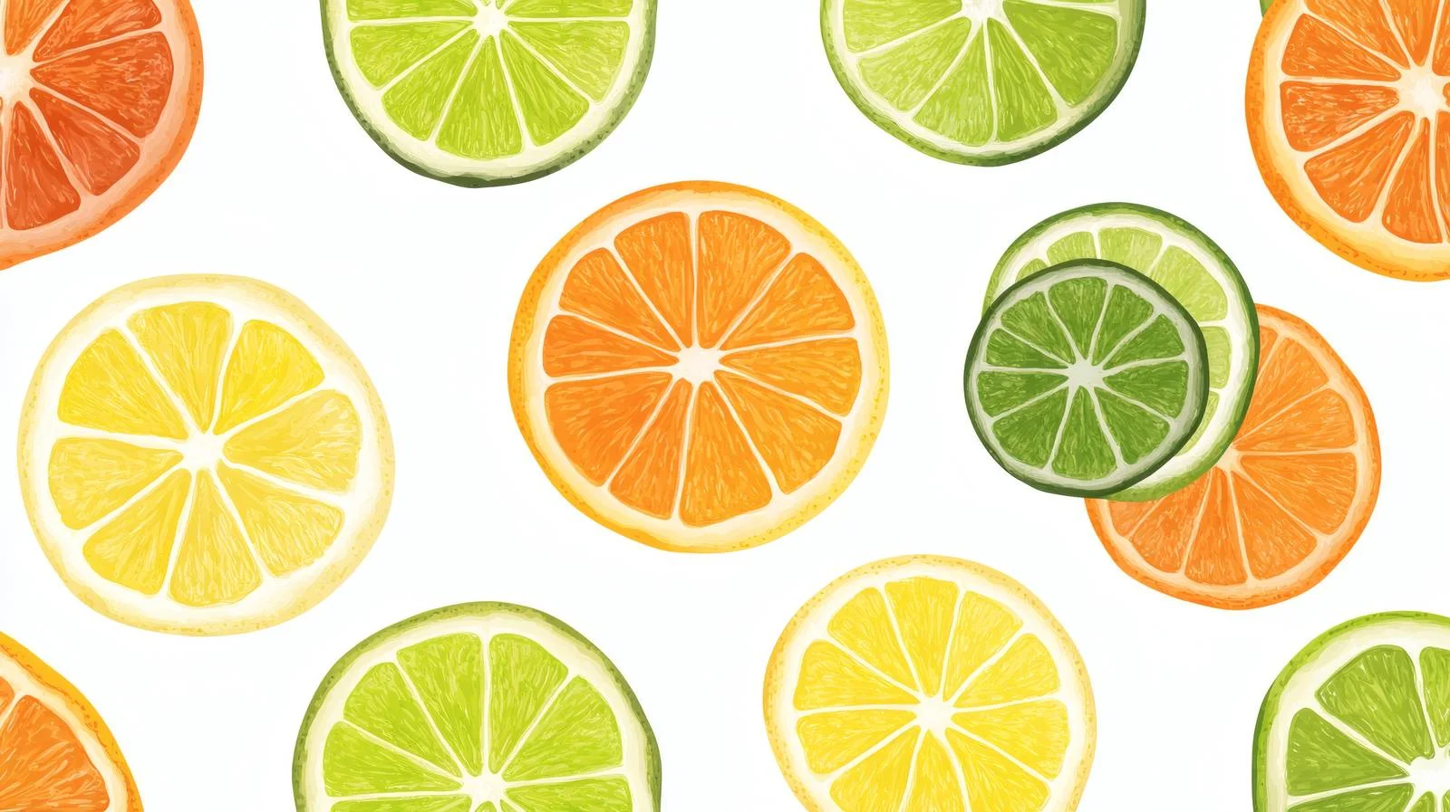 Citrus Slice Pattern Orange Lemon Lime — free download from Dotvec