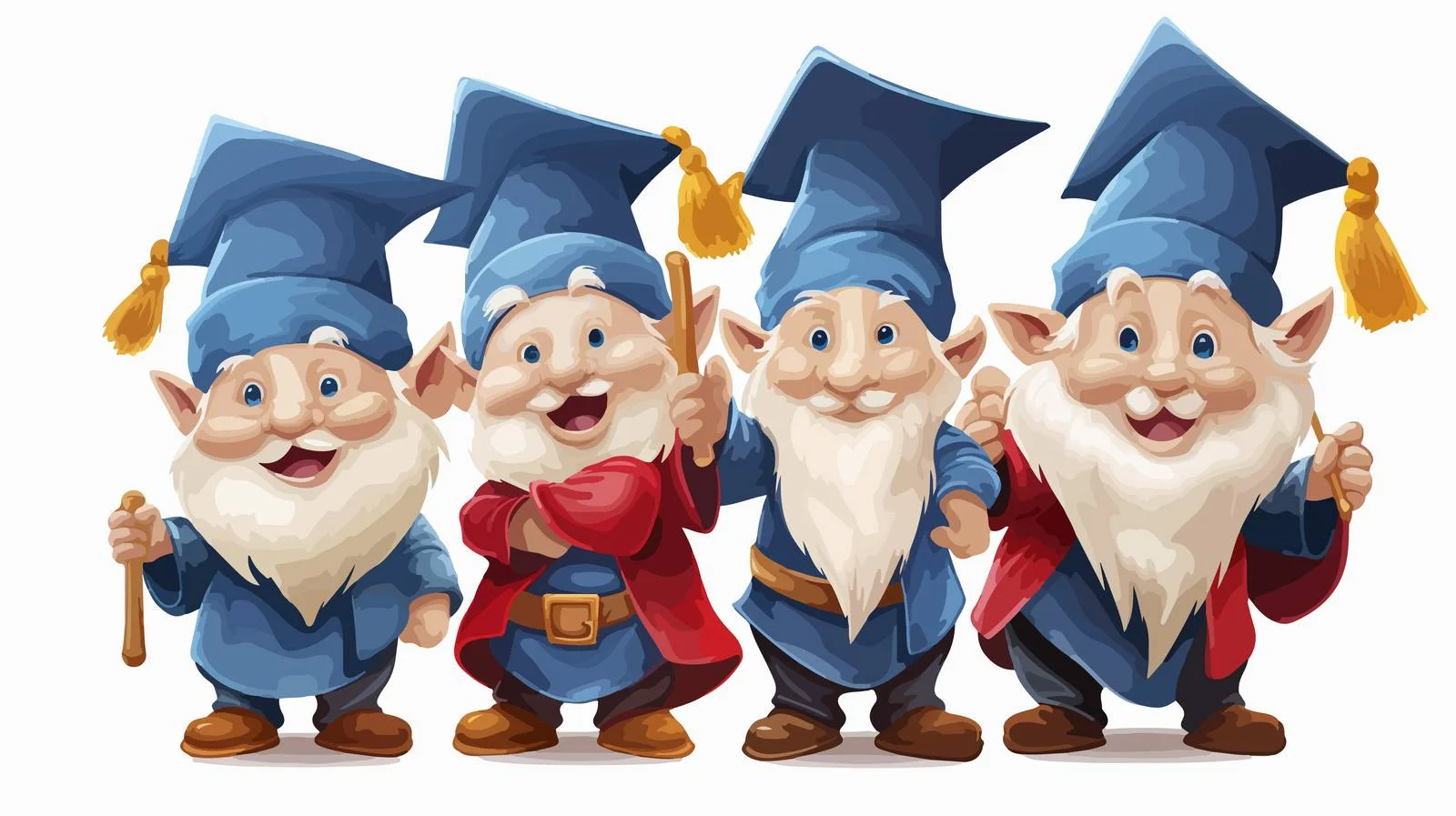 Gnomes Celebrating Senior Graduation Ceremony — free download from Dotvec