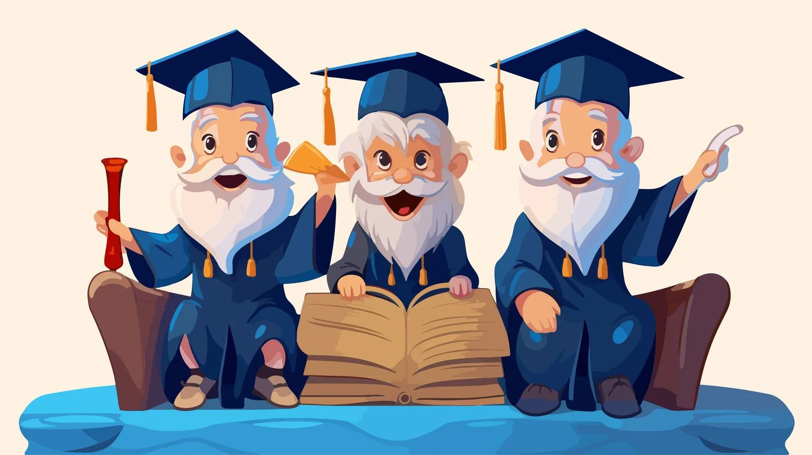 Gnomes Celebrating Graduation Ceremony — free download from Dotvec