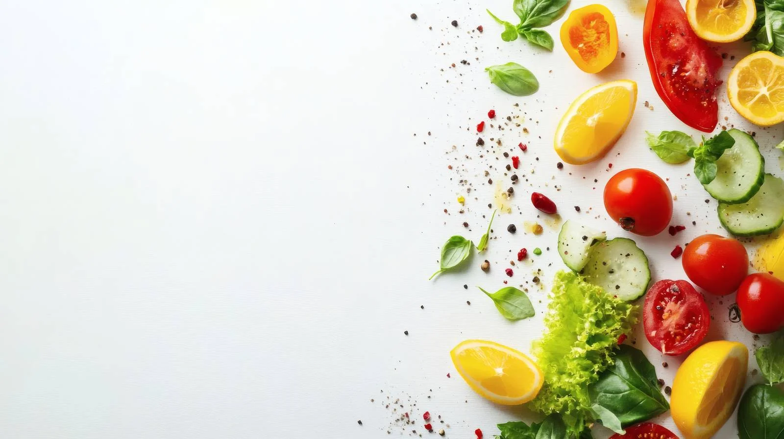 Healthy Eating Lifestyle on White Background — free download from Dotvec