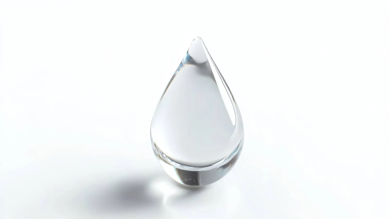 Translucent gel drop on white backdrop — free download from Dotvec