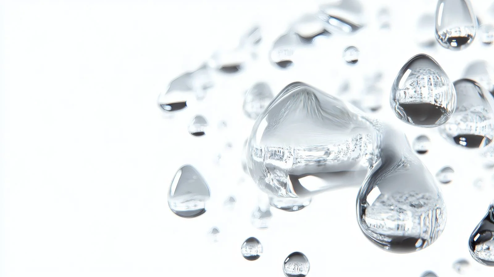 Transparent Gel Drops on White Background — free download from Dotvec