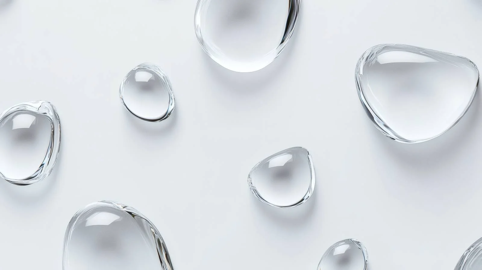 Transparent Gel Drops on White Surface — free download from Dotvec