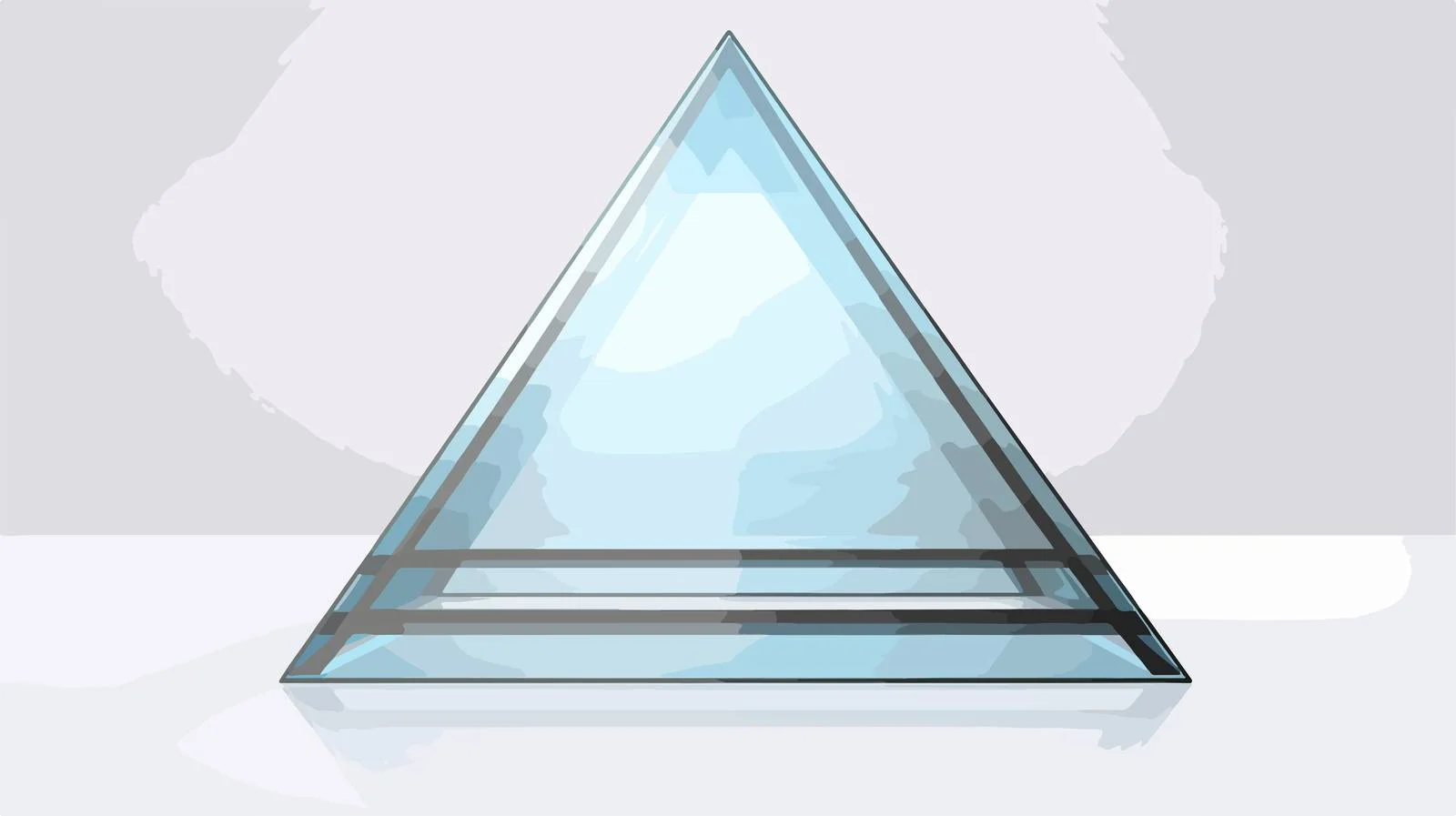Modern Glass Pyramid on Gray Background — free download from Dotvec