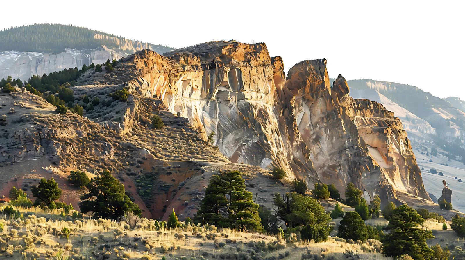 Majestic Absaroka Mountain Cliffs near Cody — free download from Dotvec