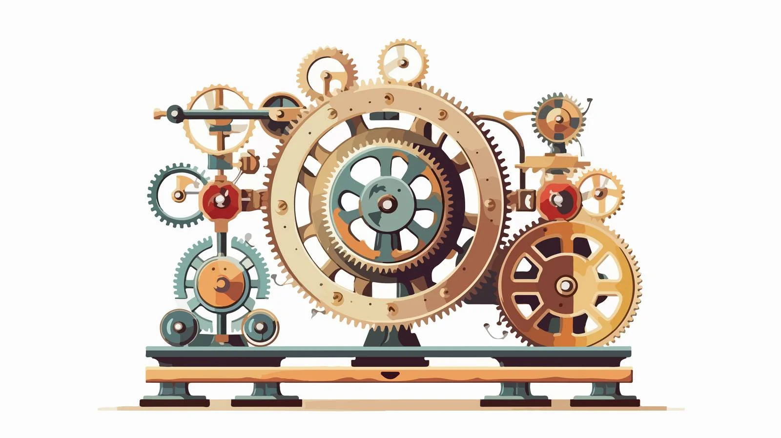 Clock Mechanism Assembly Illustration — free download from Dotvec