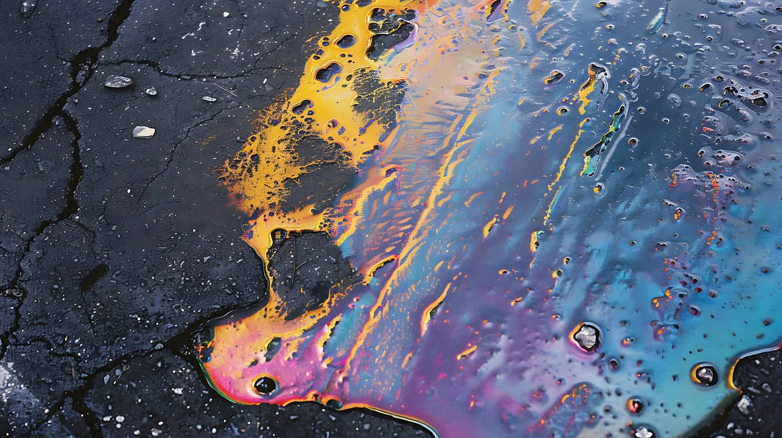 Captivating Iridescent Oil Spill Close-up — free download from Dotvec