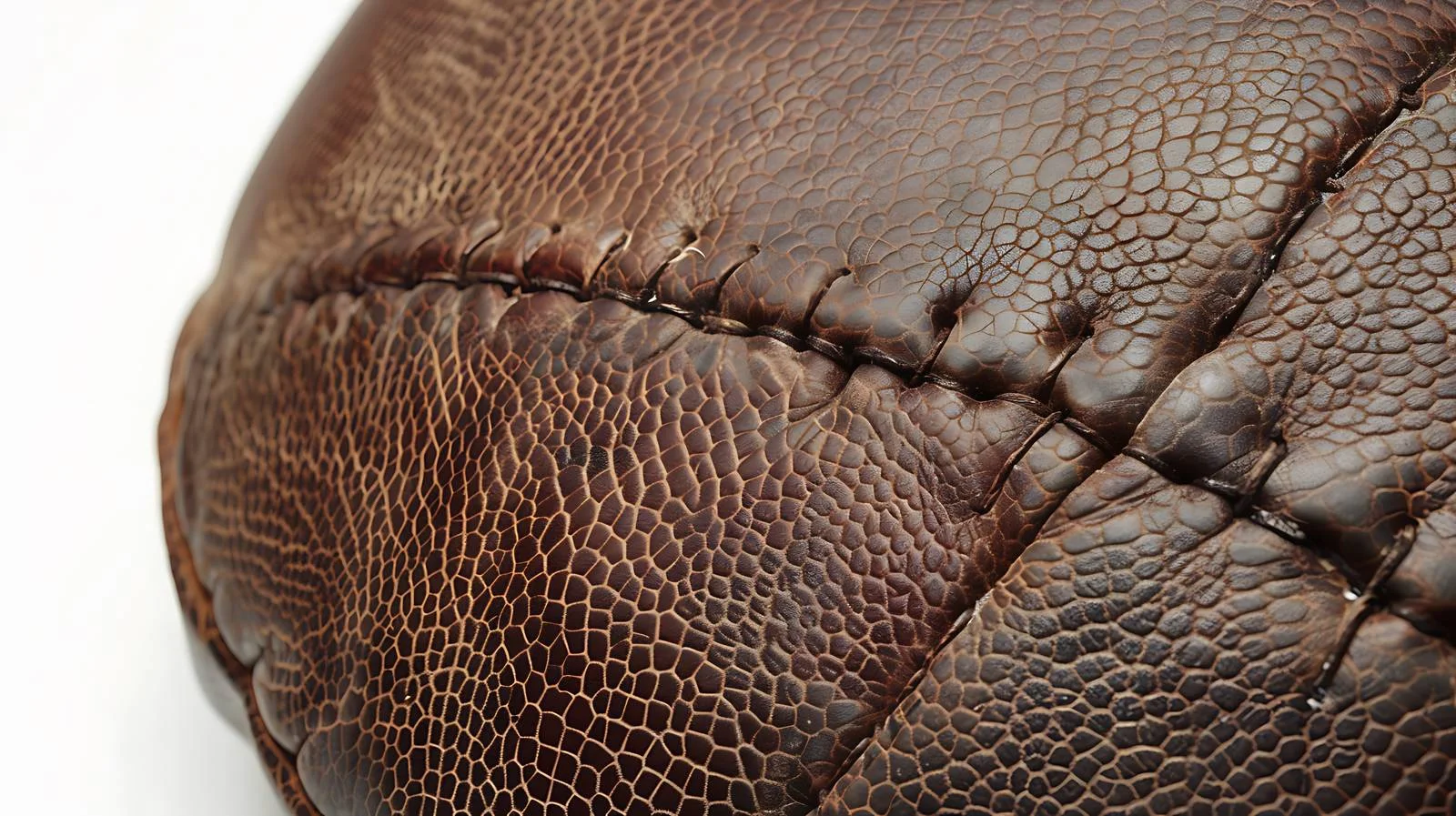Detailed Leather Football Texture on White Background — free download from Dotvec