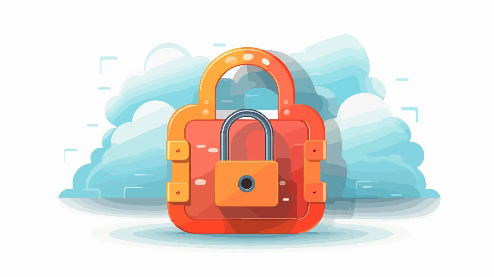 Cloud Security Padlock Image — free download from Dotvec