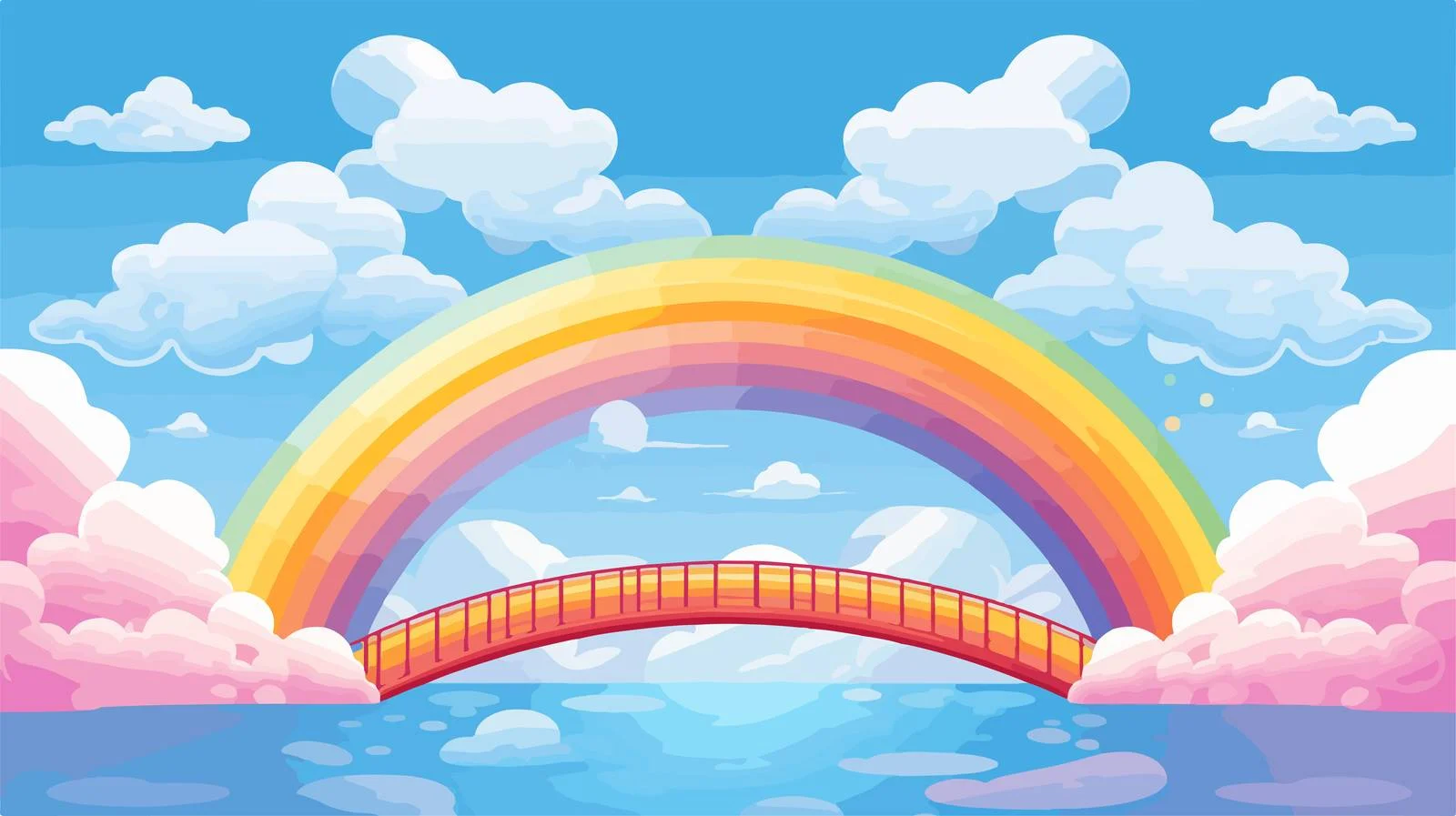 Vibrant Rainbow Across Cloudy Sky — free download from Dotvec