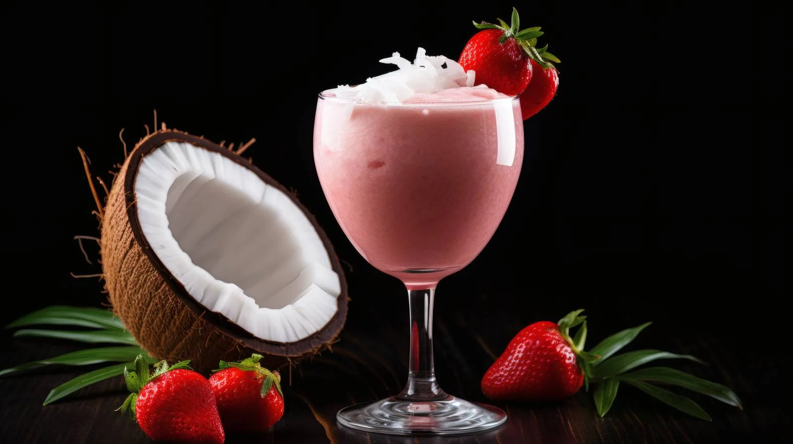 Exquisite Coconut Strawberry Daiquiri Refreshment — free download from Dotvec