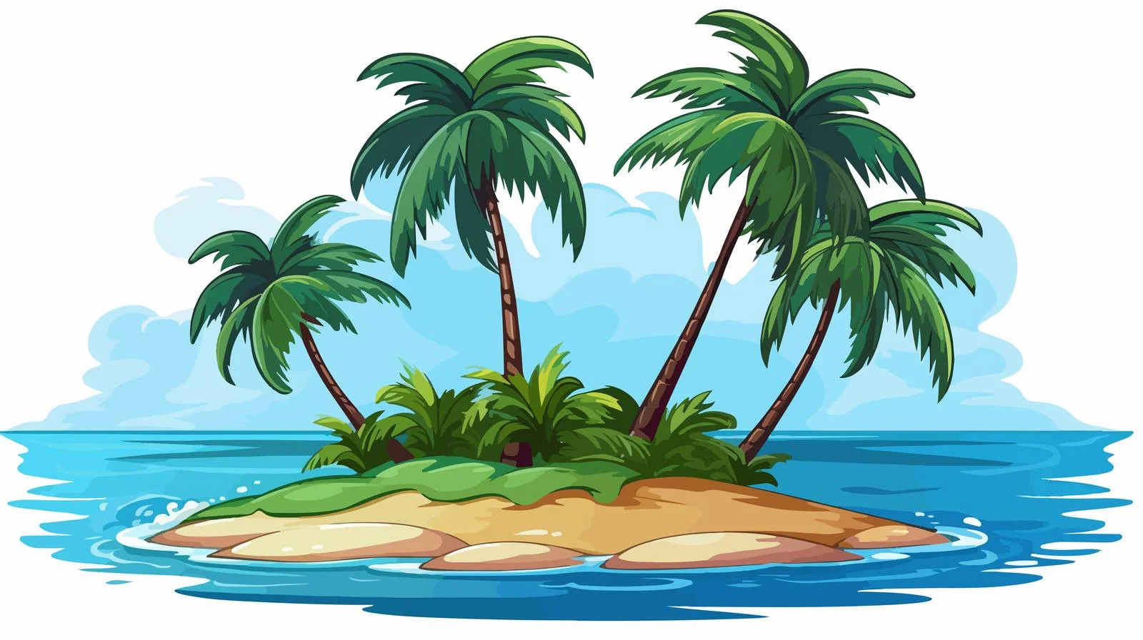 Tropical Island Paradise View — free download from Dotvec