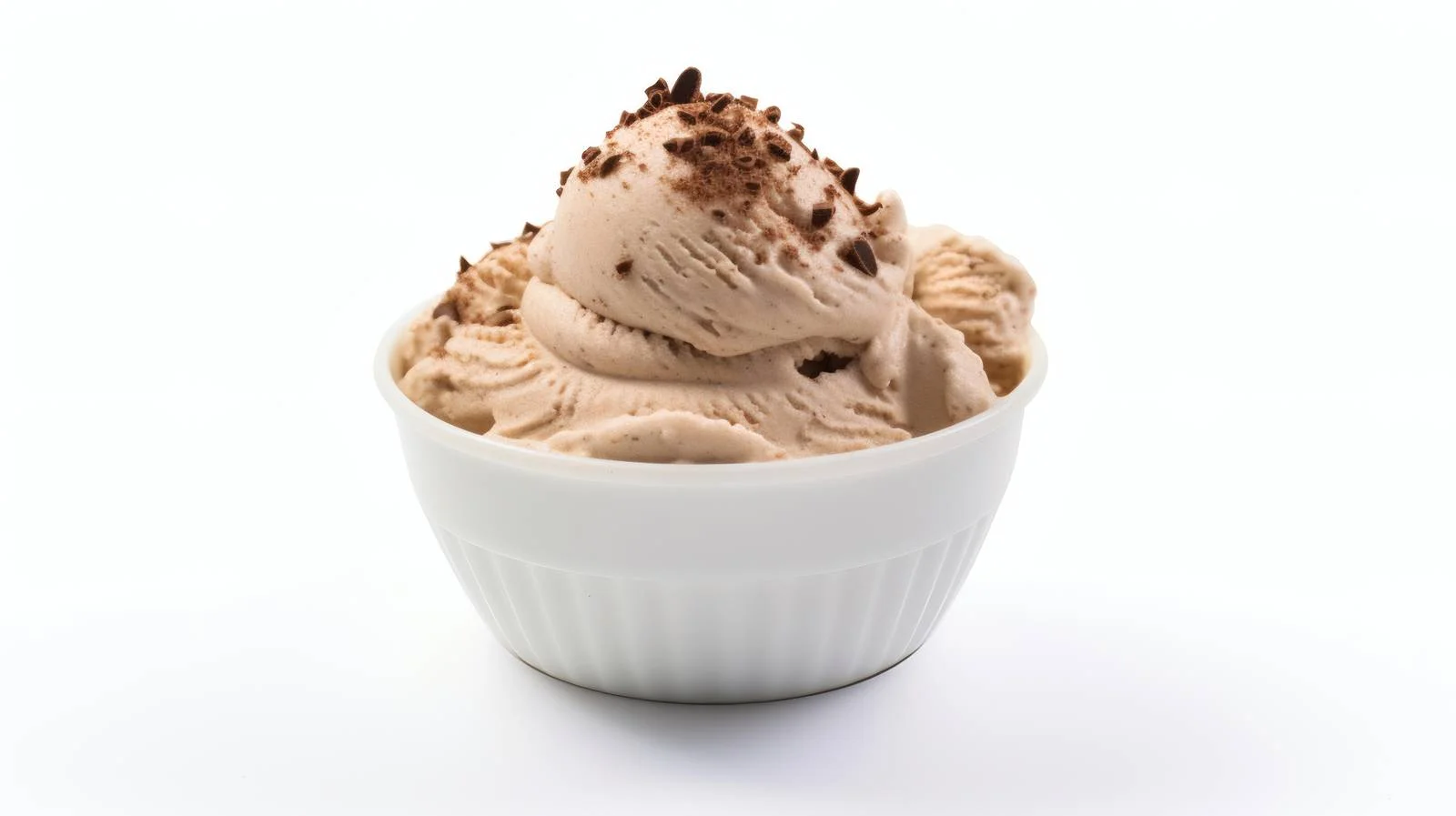 Creamy Coffee Ice Cream on White Background — free download from Dotvec