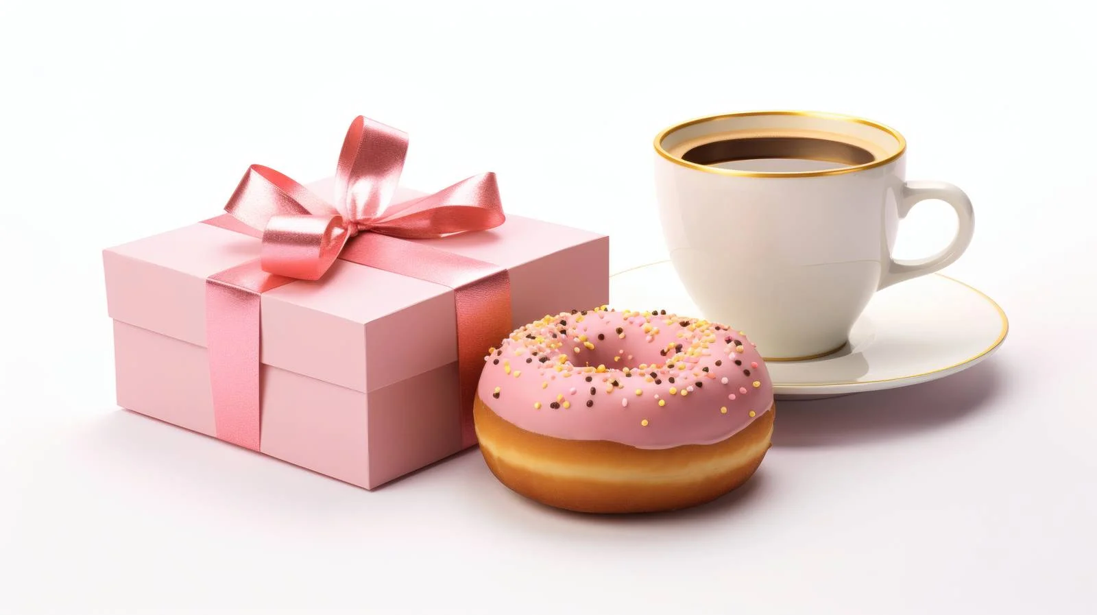 Gourmet Coffee Donut and Gift Box — free download from Dotvec