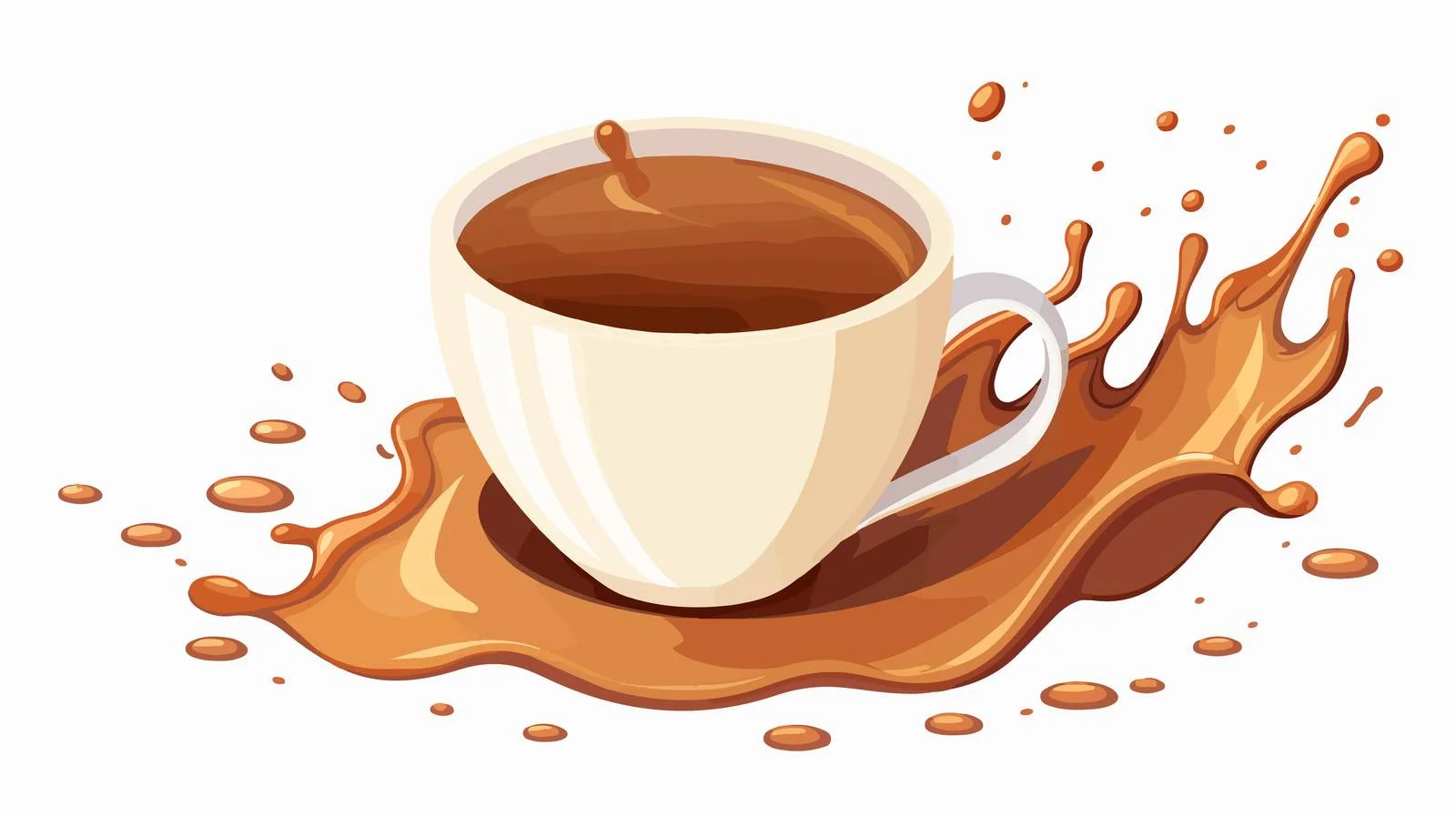 Coffee Spill Vector Illustration — free download from Dotvec