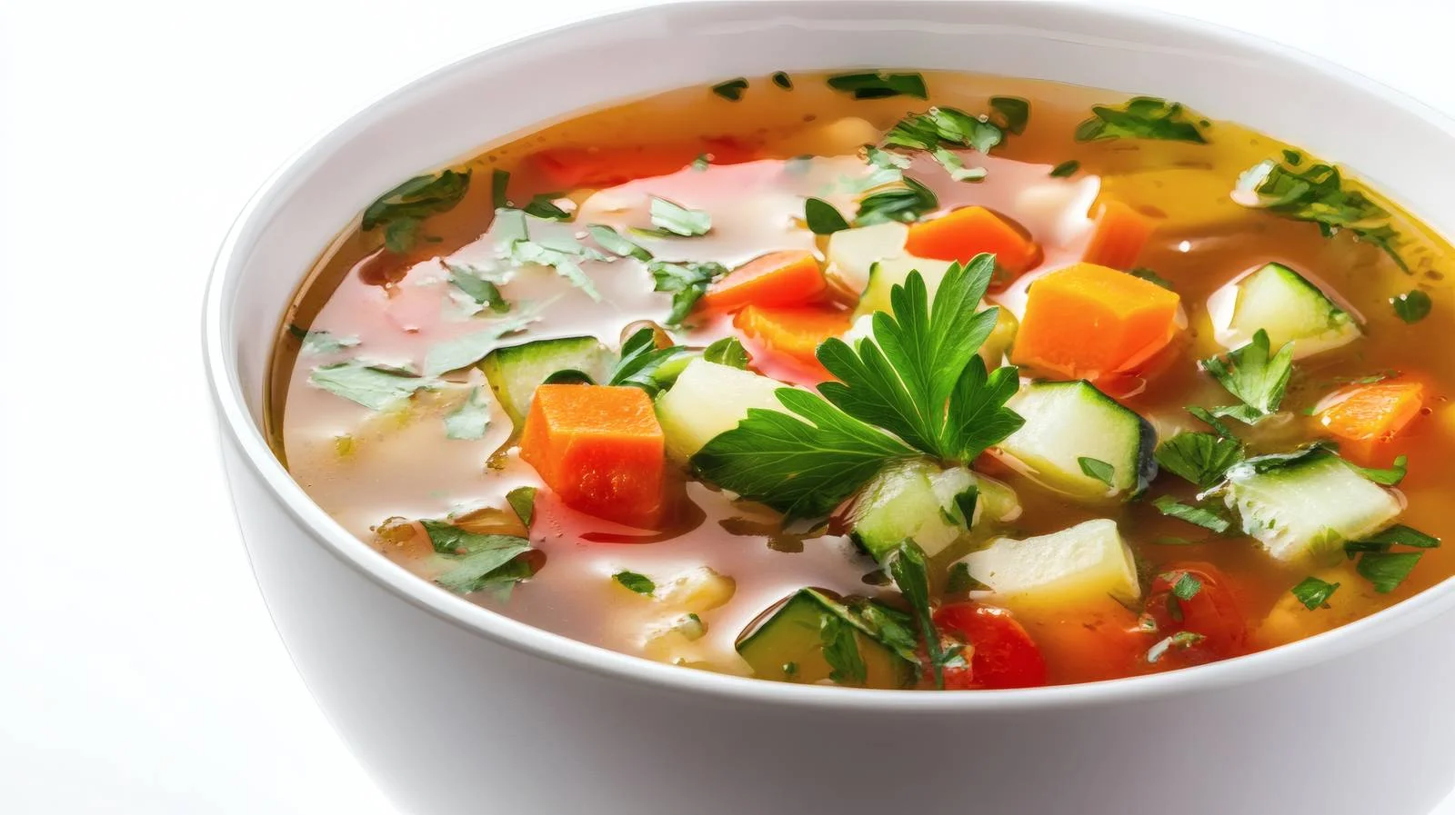 Chilled Vegetable Soup on White Background — free download from Dotvec