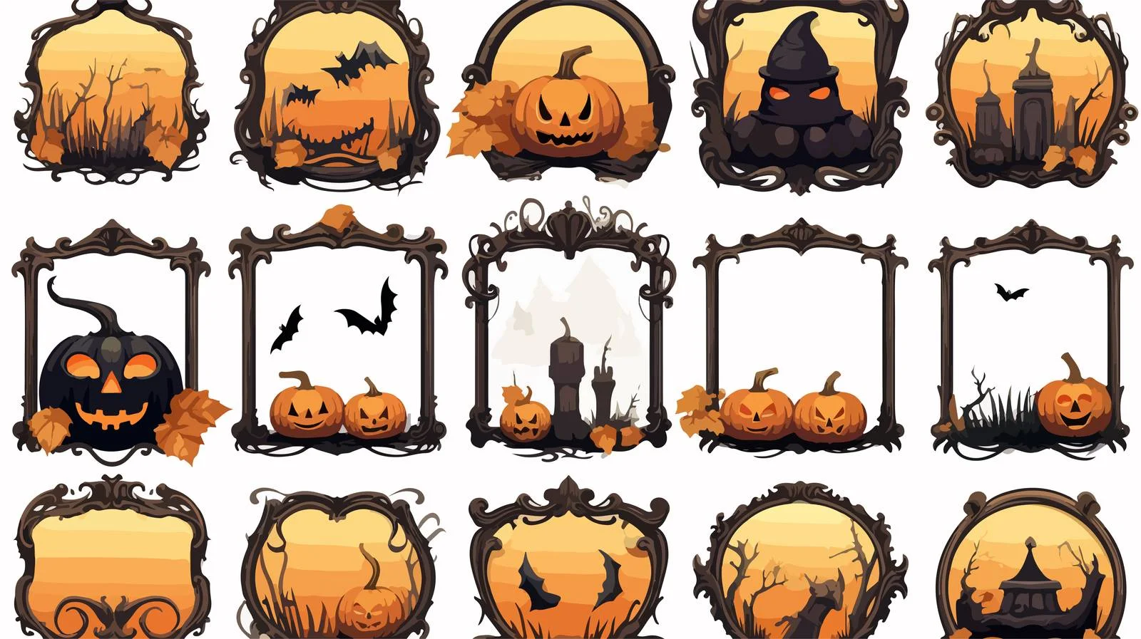 Halloween Car Frame Vector Illustration — free download from Dotvec