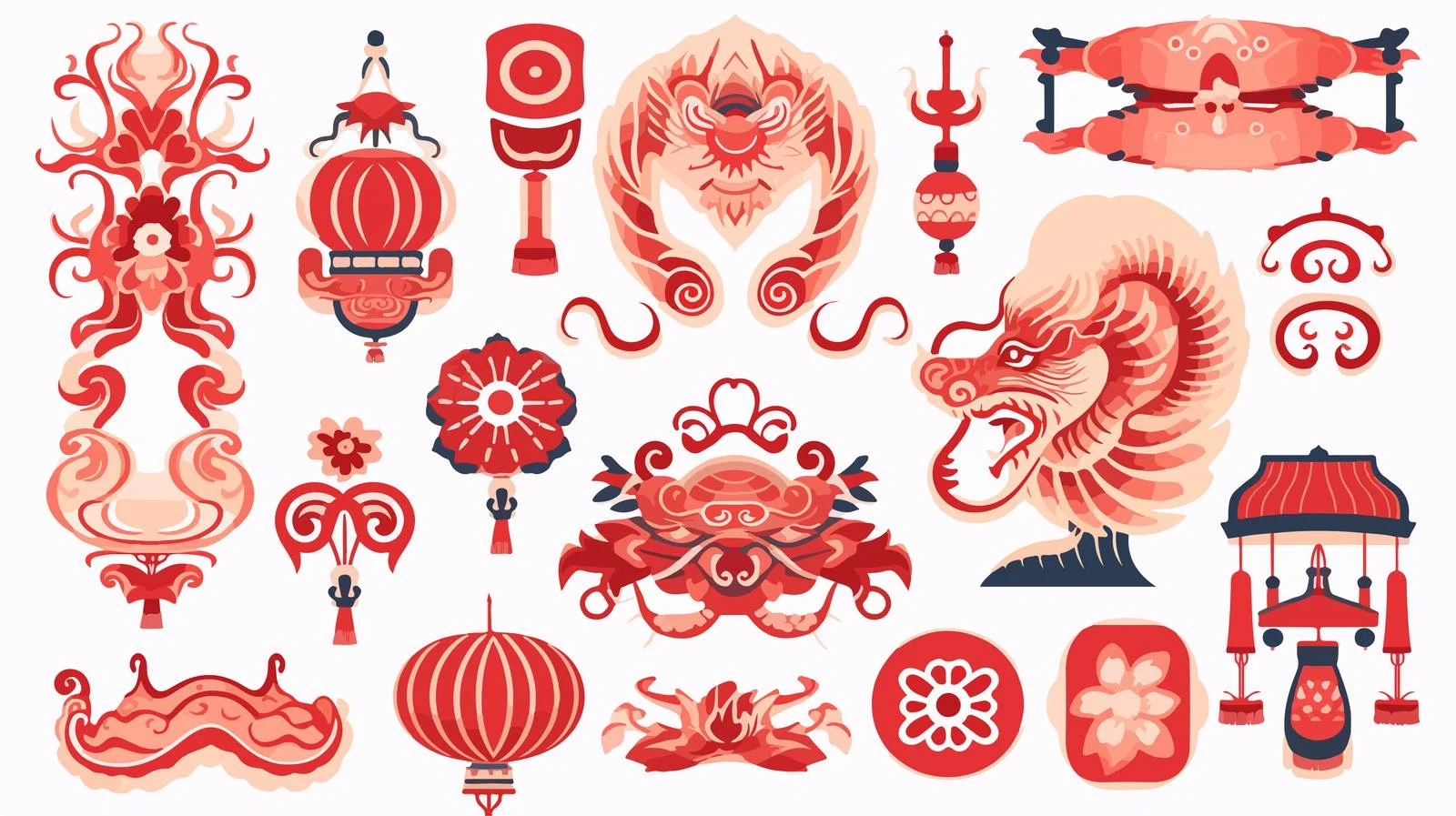 Chinese New Year Elements Collection — free download from Dotvec