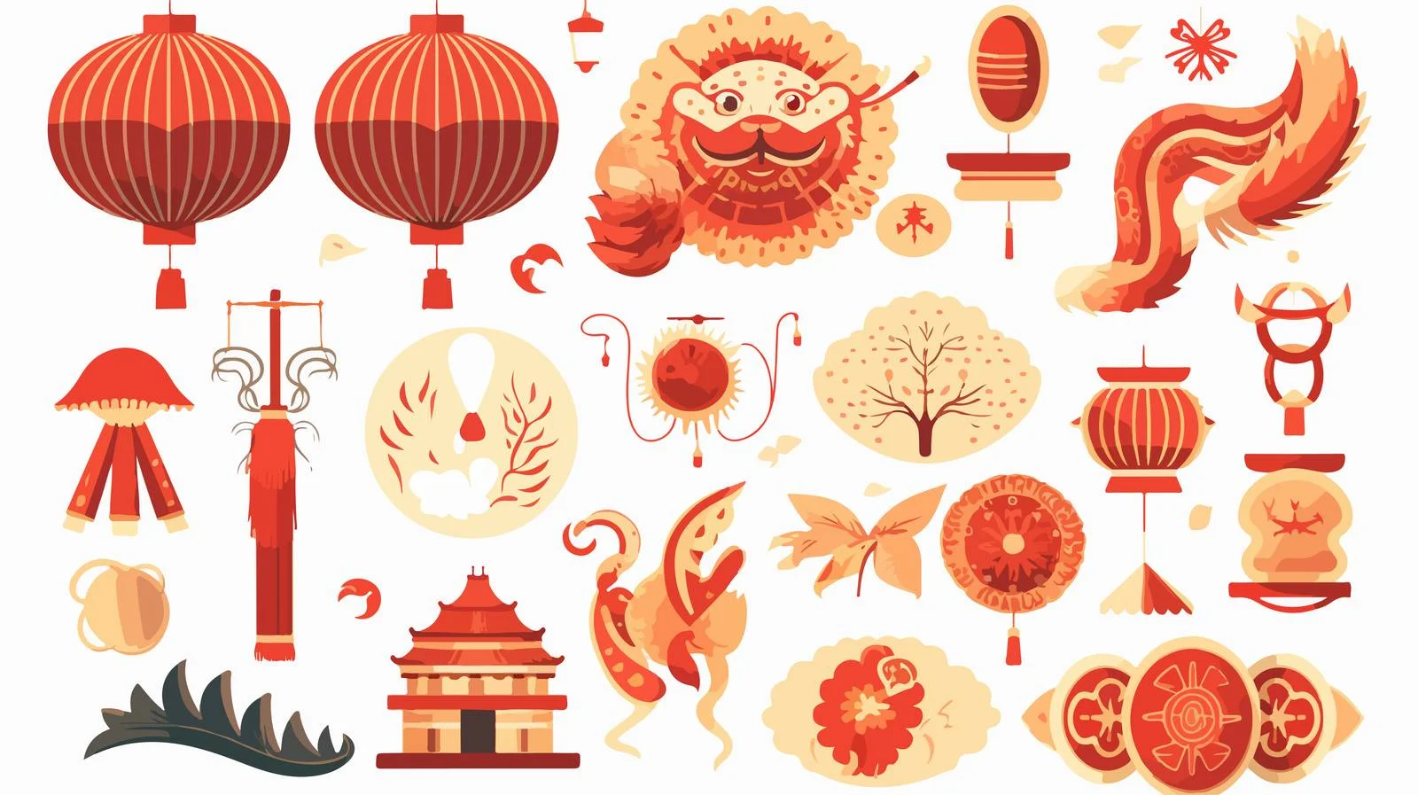 Chinese New Year Elements Collection — free download from Dotvec