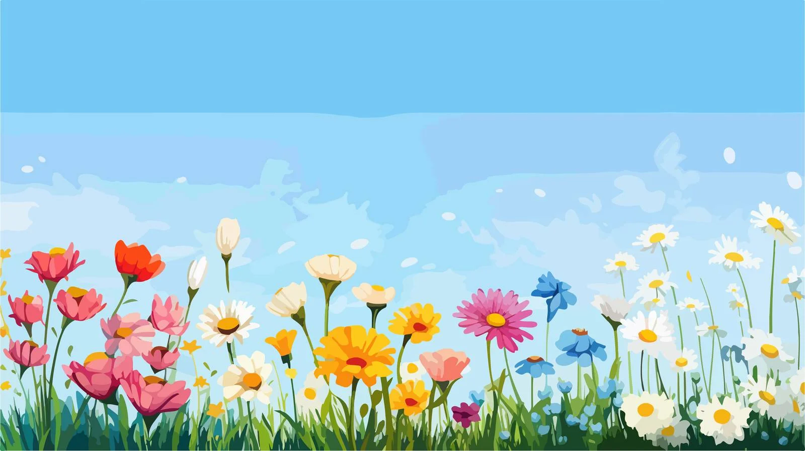 Spring Flower Backgrounds Vector Art Collection — free download from Dotvec