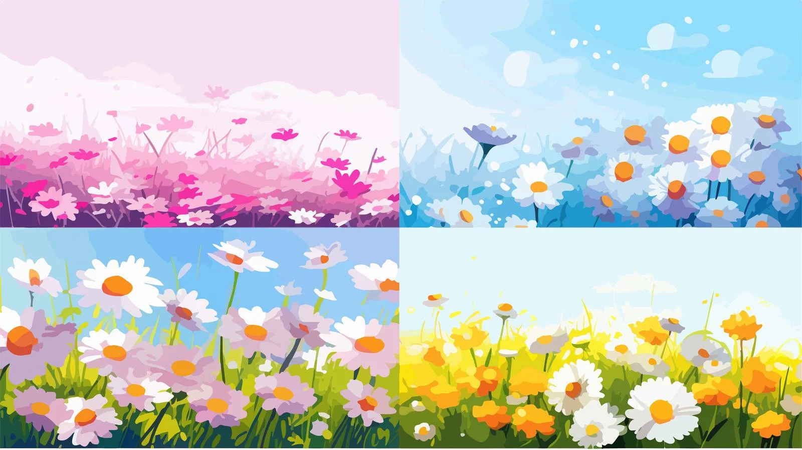 Flower Spring Backgrounds Vector Art — free download from Dotvec