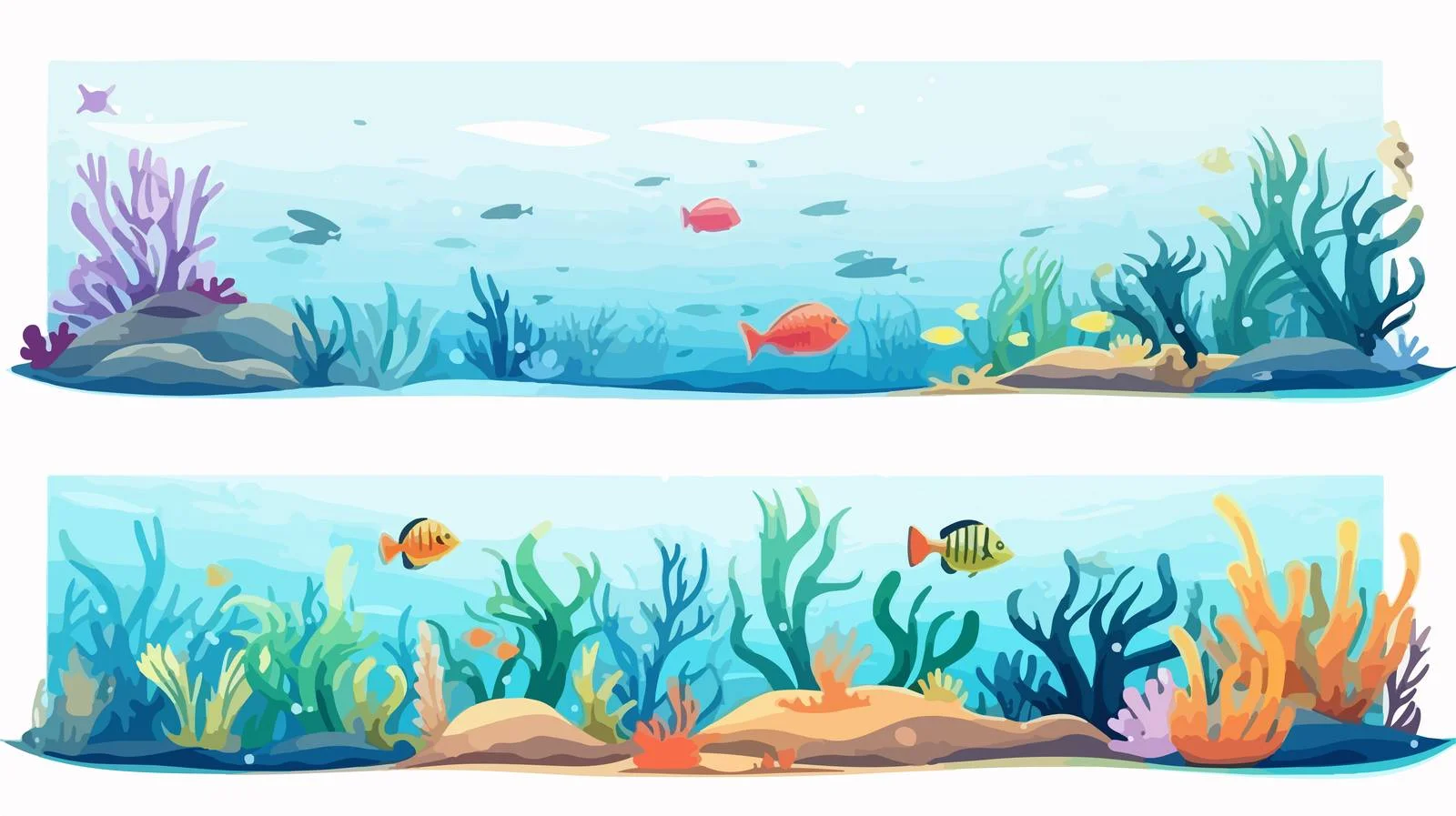 Underwater Fish Landscape Collection — free download from Dotvec