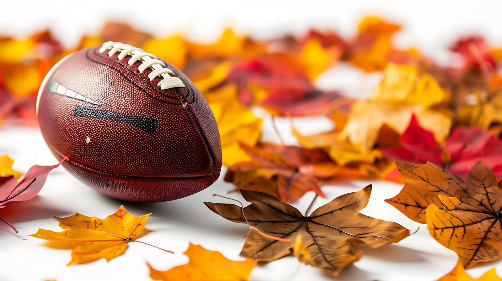 Autumnal College Football Scene on White Background — free download from Dotvec