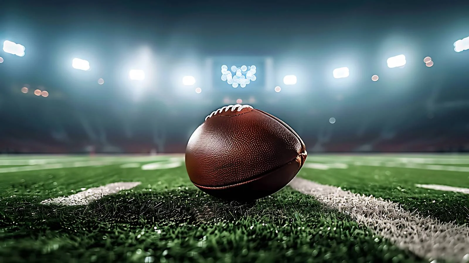 Vibrant College Football Field with Stripe — free download from Dotvec