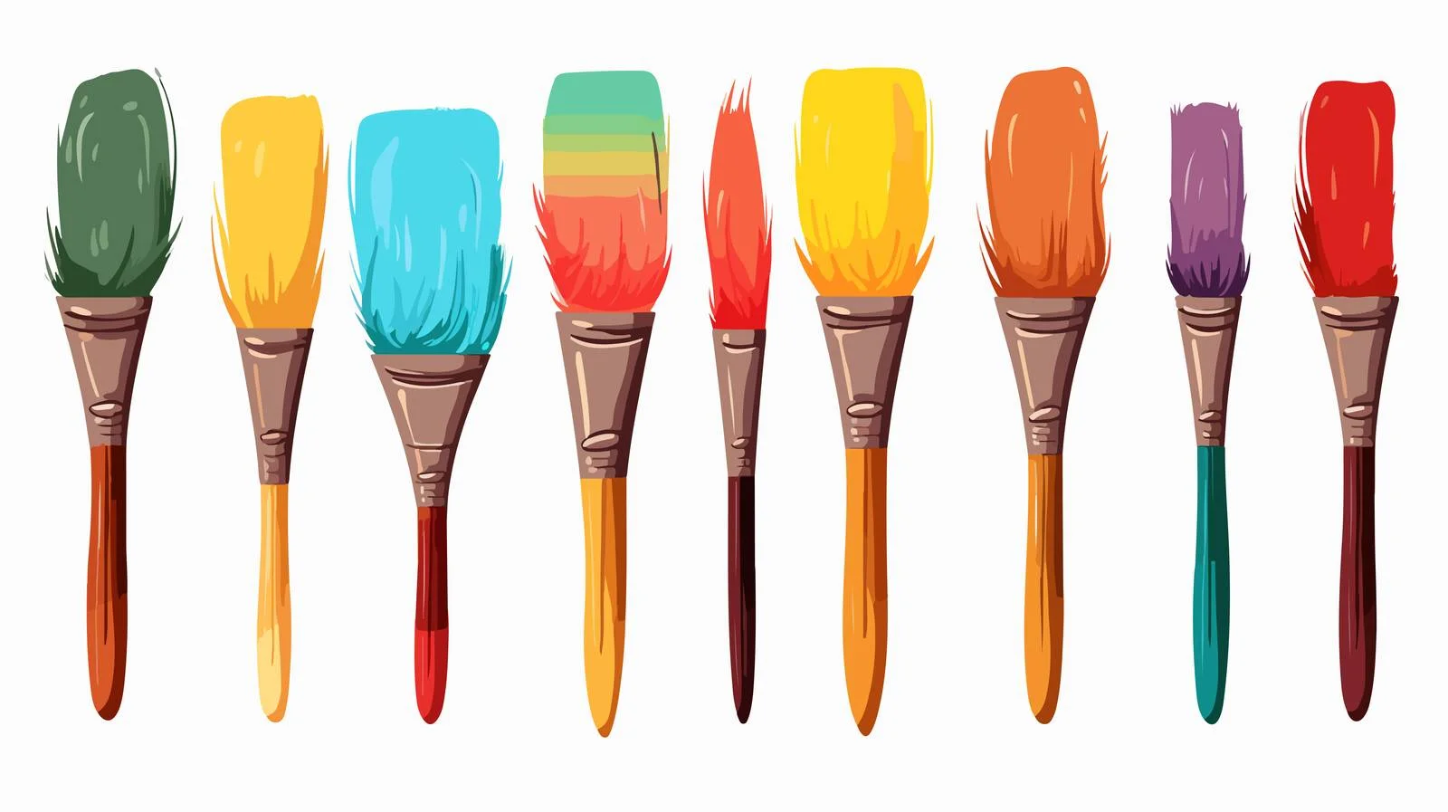 Vibrant Brush Strokes in Various Shapes — free download from Dotvec