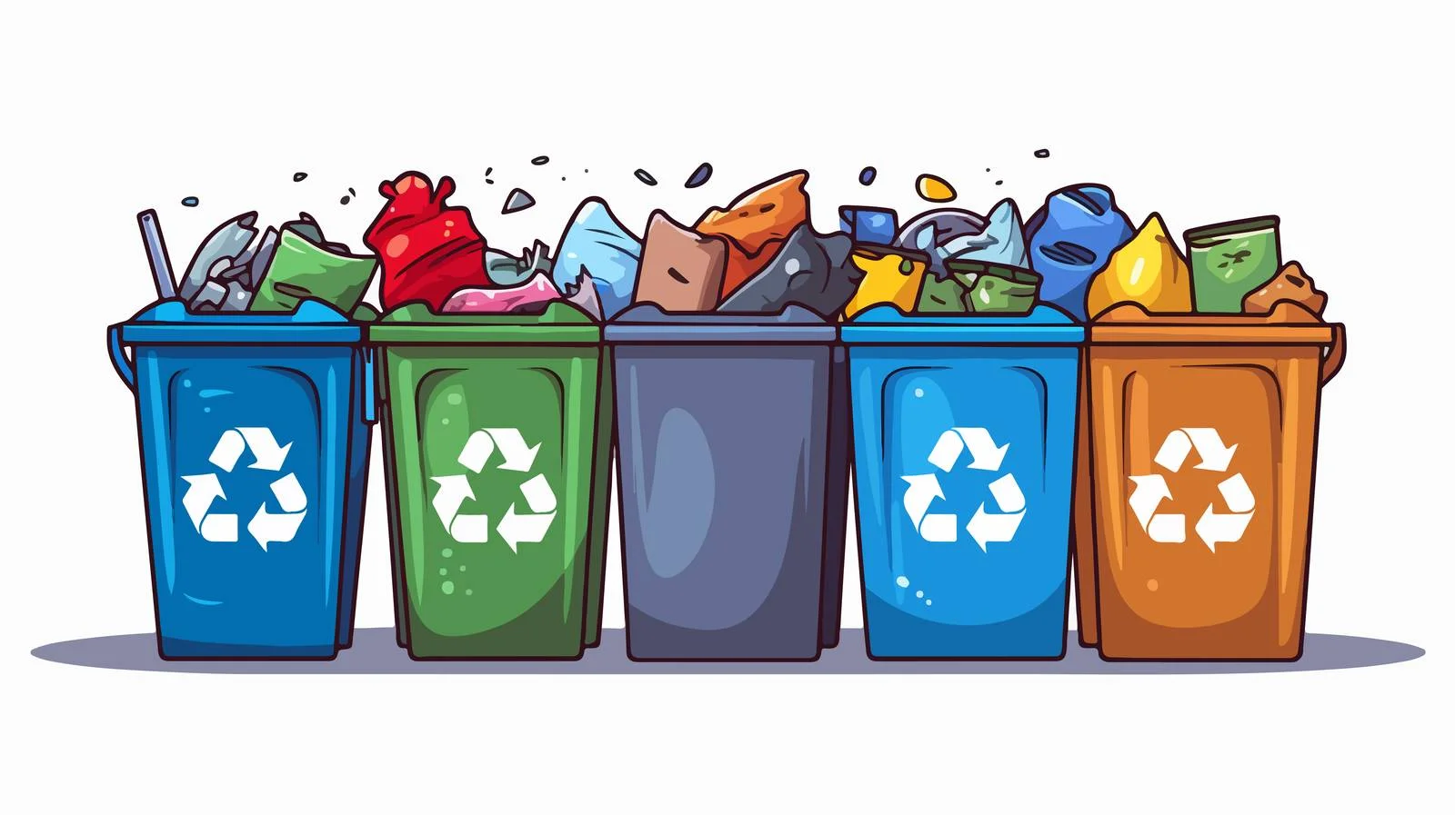 Recycle and Garbage Separation Process — free download from Dotvec