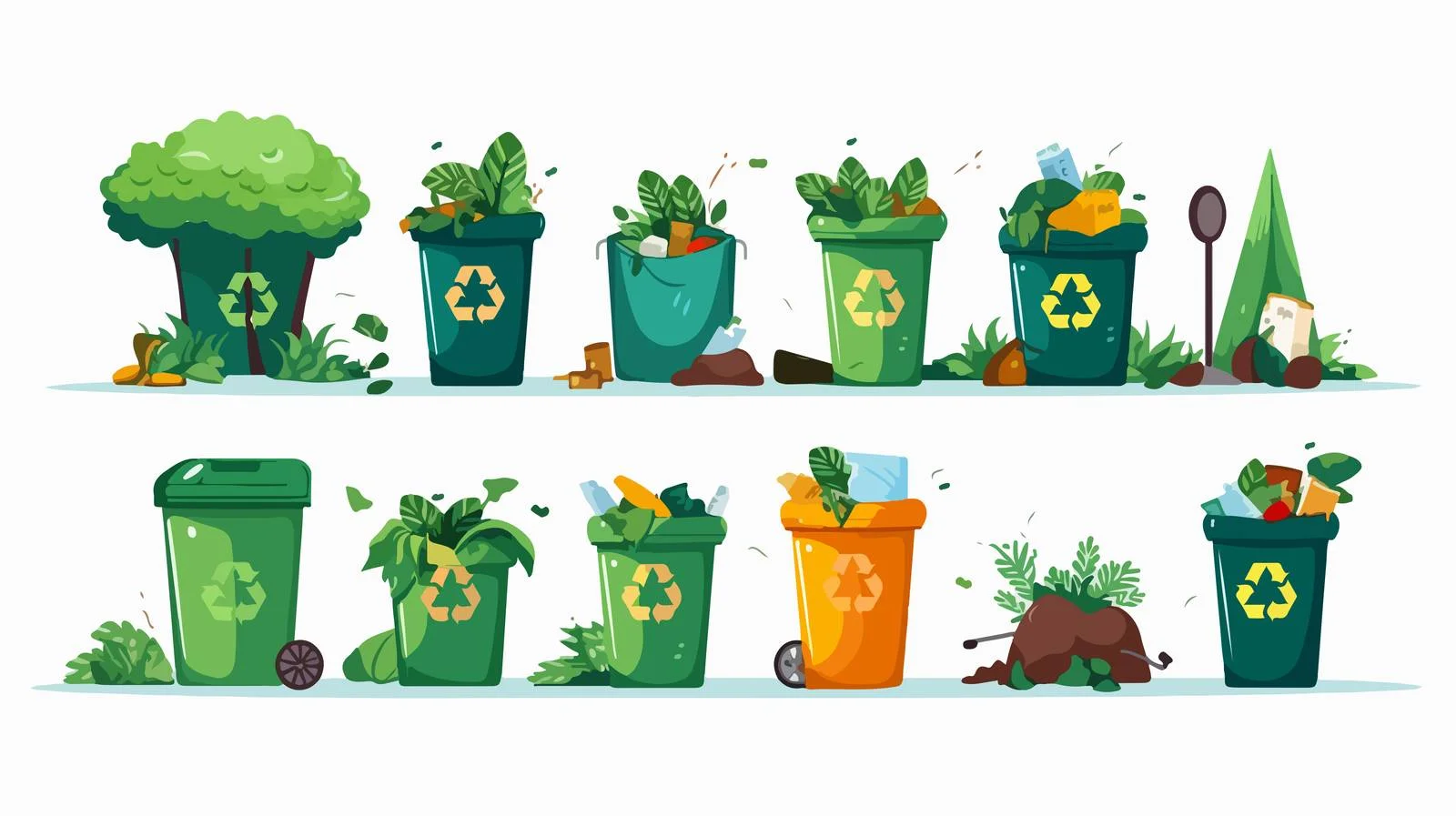 Recycle and Trash Separation Concept — free download from Dotvec