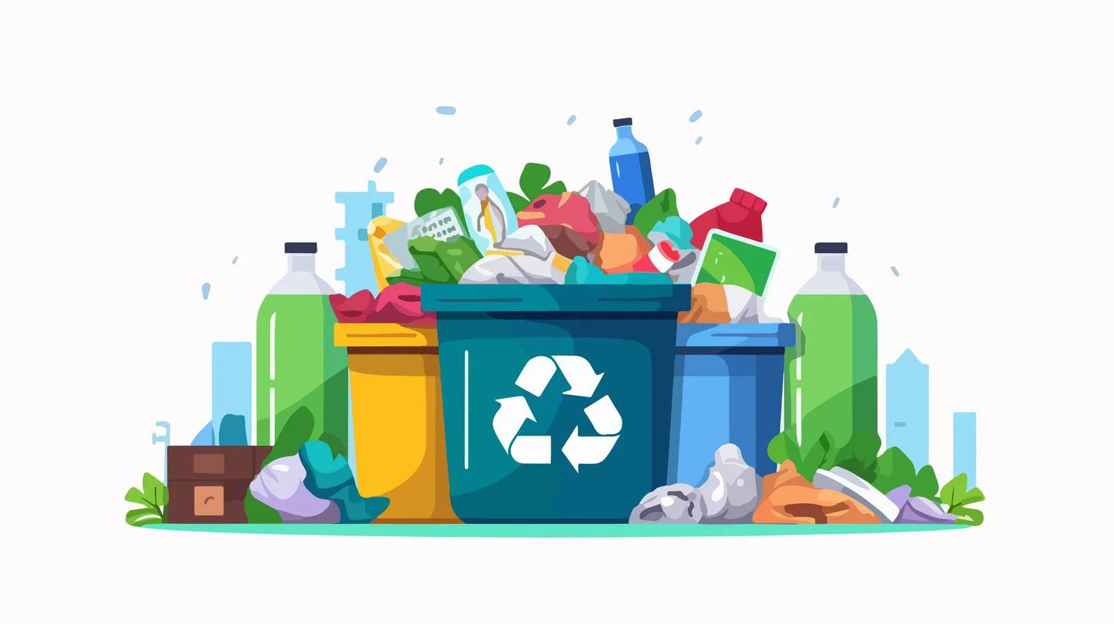 Trash & Garbage Separation for Recycling — free download from Dotvec