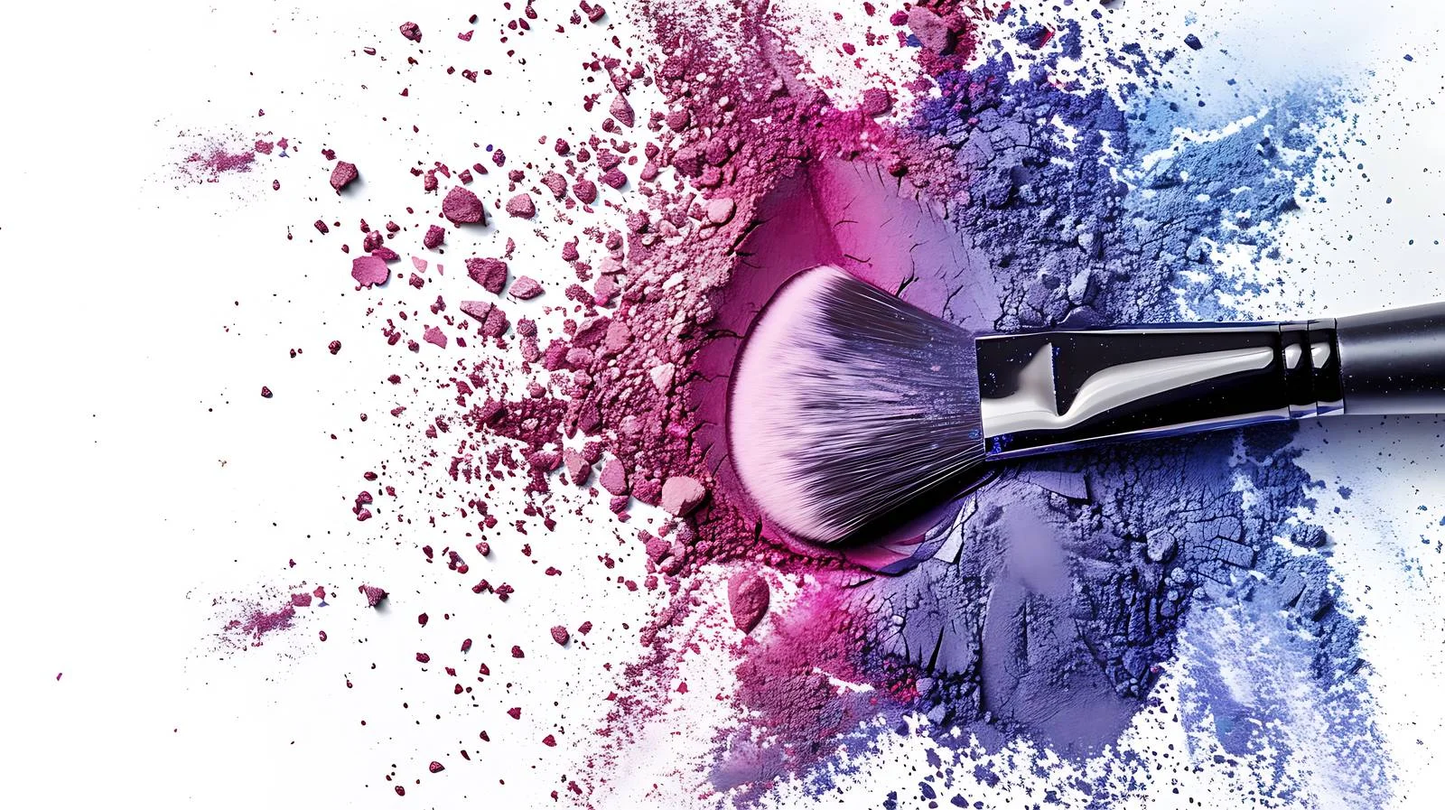Vibrant Makeup Powder Explosion with Brush — free download from Dotvec