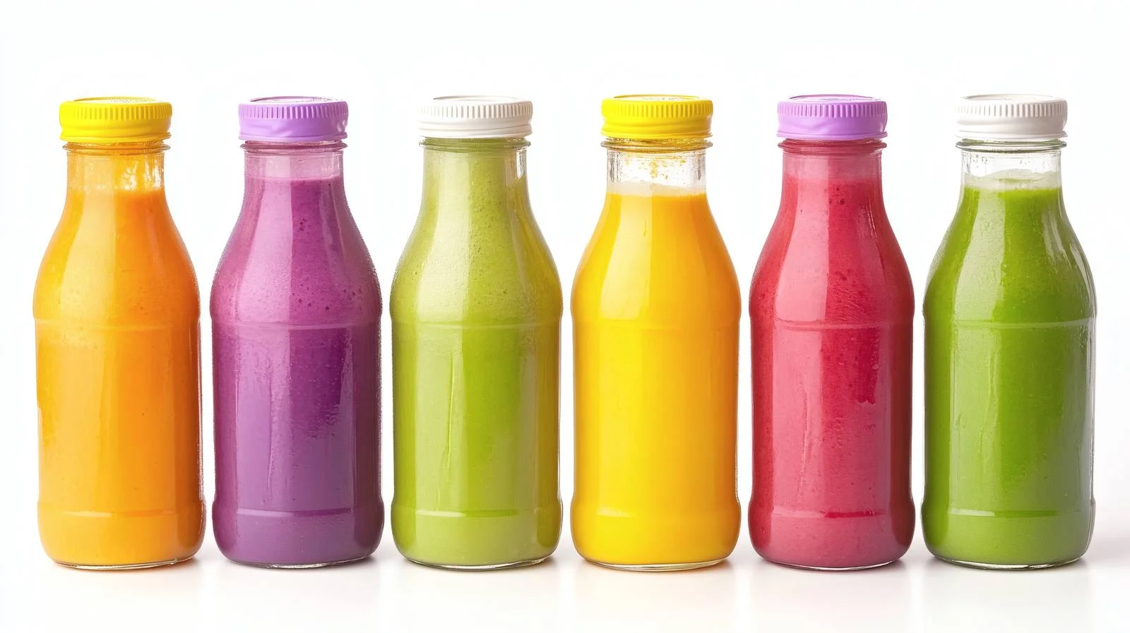 Vibrant Smoothie Bottles on White Background — free download from Dotvec