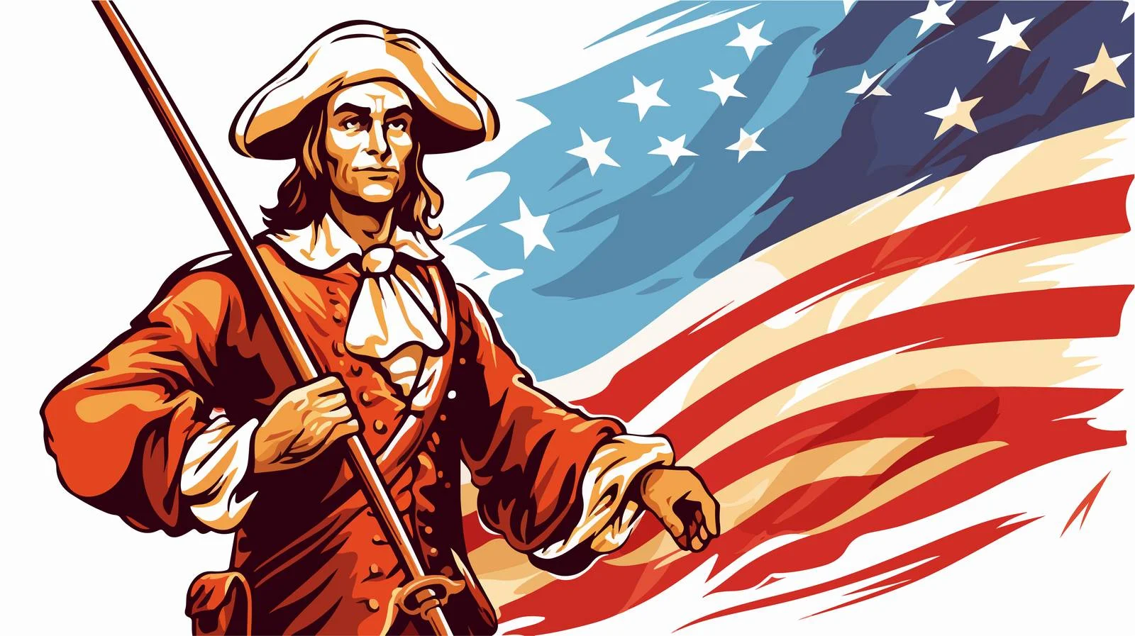 Columbus Day Red Background Vector Cartoon — free download from Dotvec