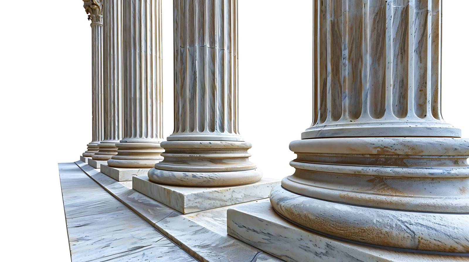 Detailed Supreme Court Columns Isolated on White — free download from Dotvec