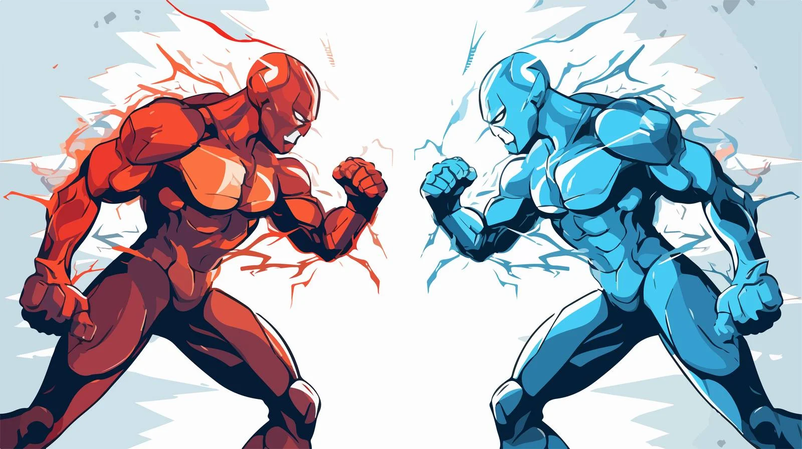 Comic Battle Blue vs Red Vector — free download from Dotvec