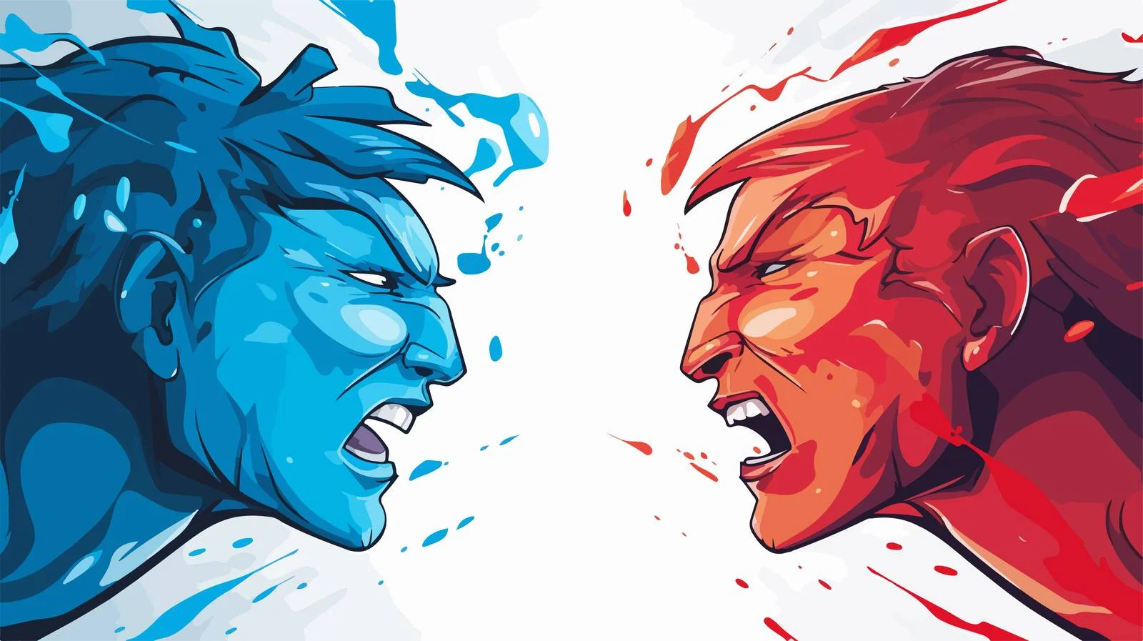 Intense Cartoon Battle Scene Vector Background — free download from Dotvec