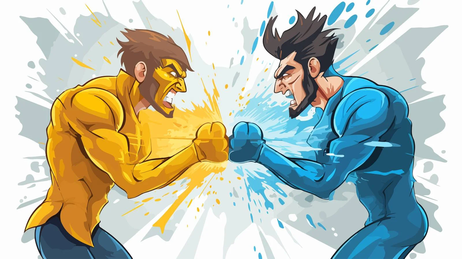 Battle of Blue vs Yellow — free download from Dotvec