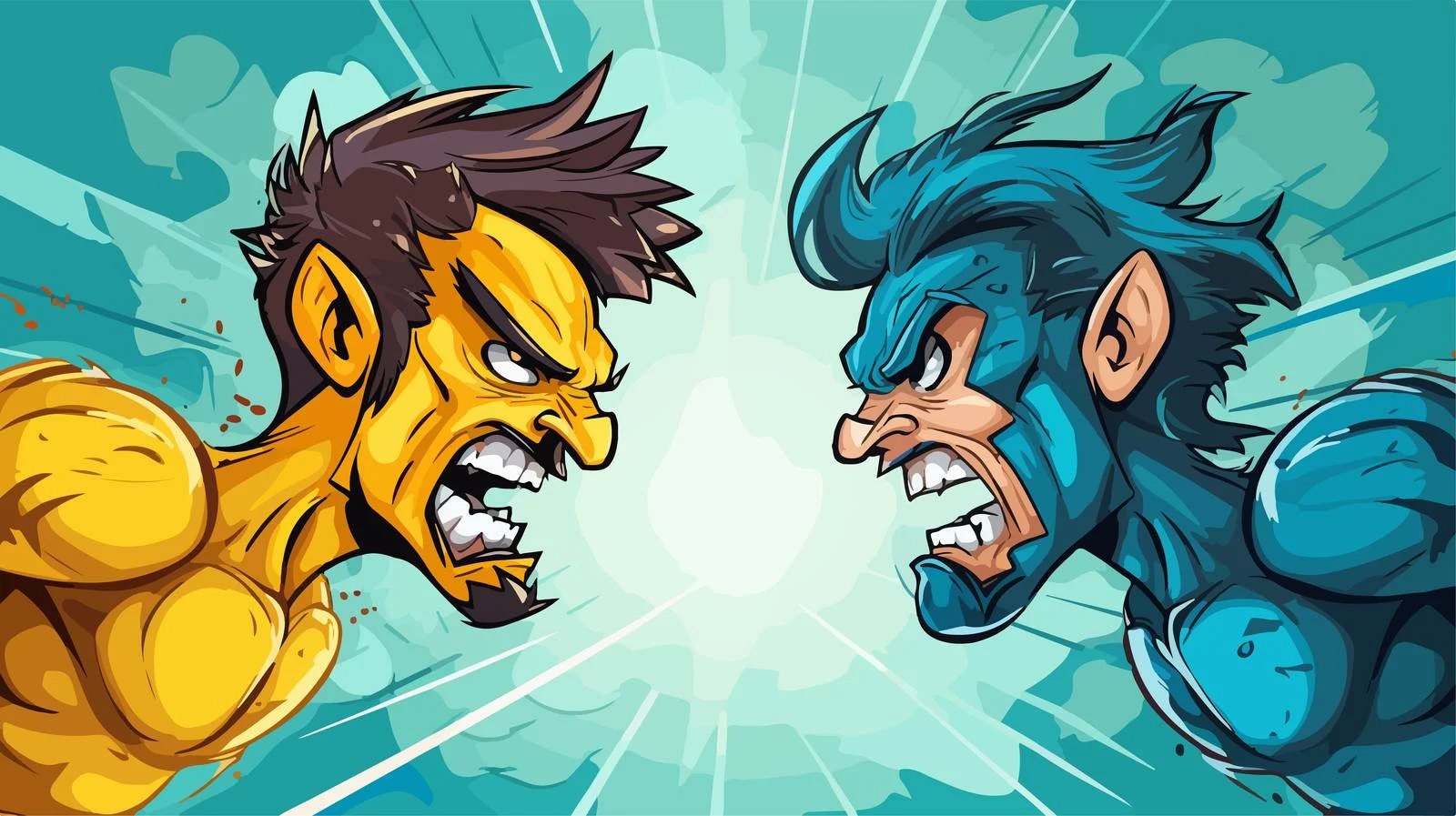 Epic Cartoon Battle Scene — free download from Dotvec