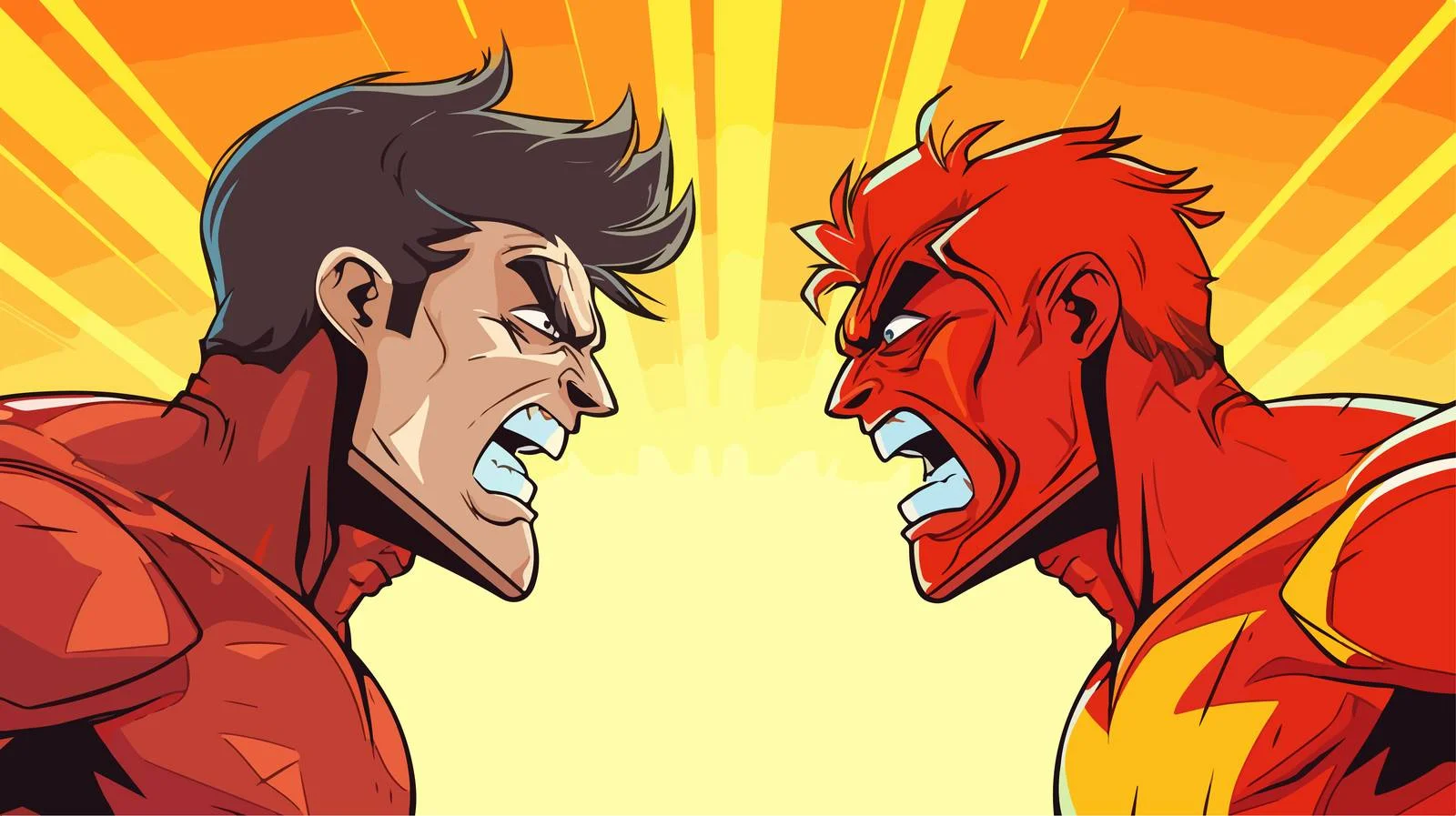 Colorful Cartoon Battle Scene Background — free download from Dotvec